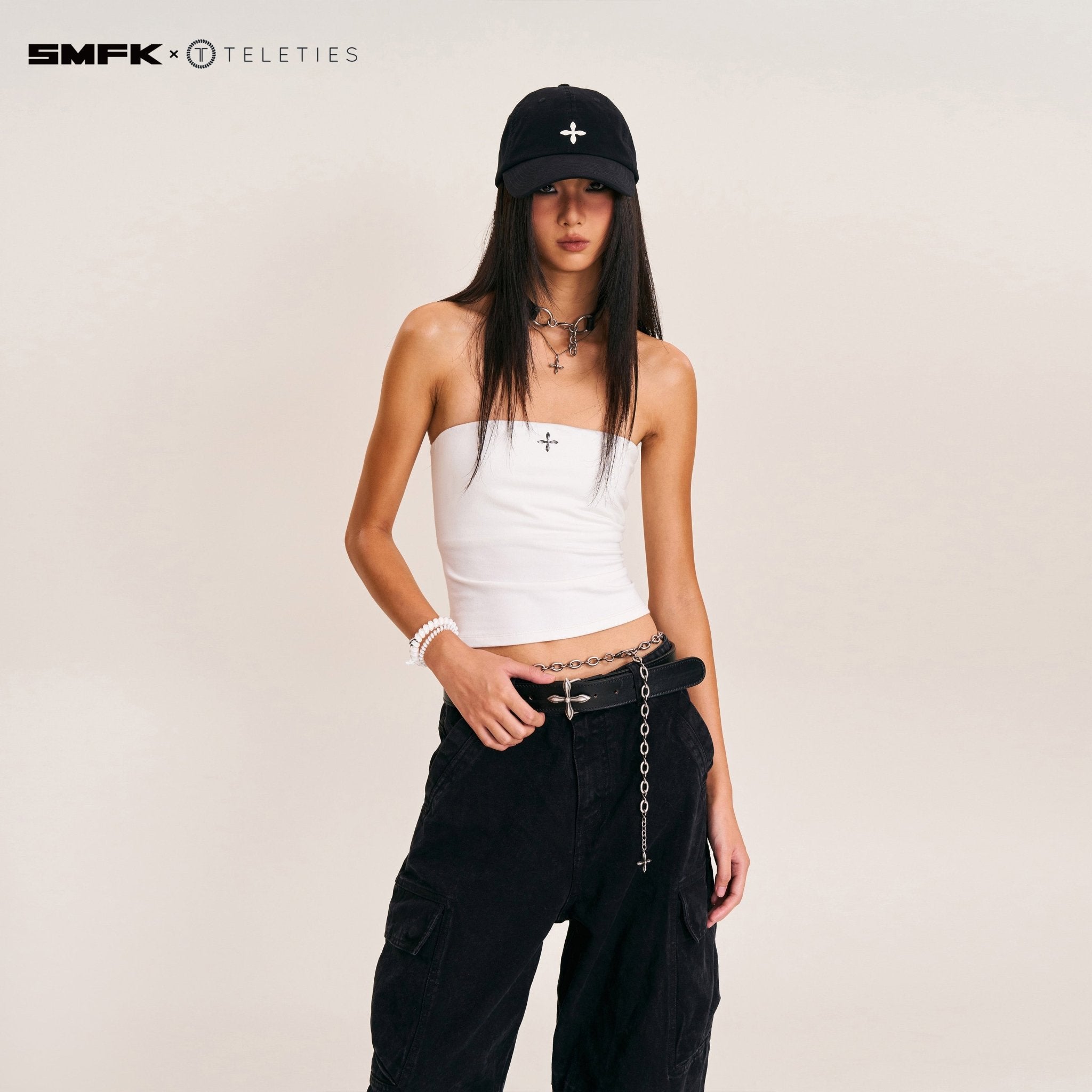 SMFK Hair Ties in White | MADAX