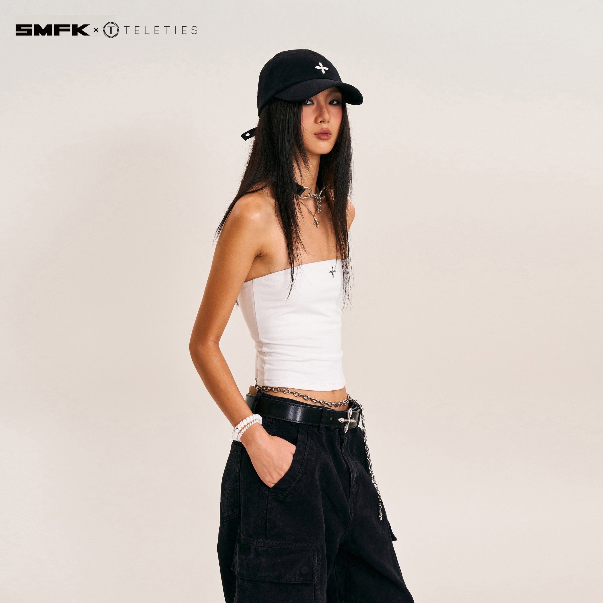 SMFK Hair Ties in White | MADAX