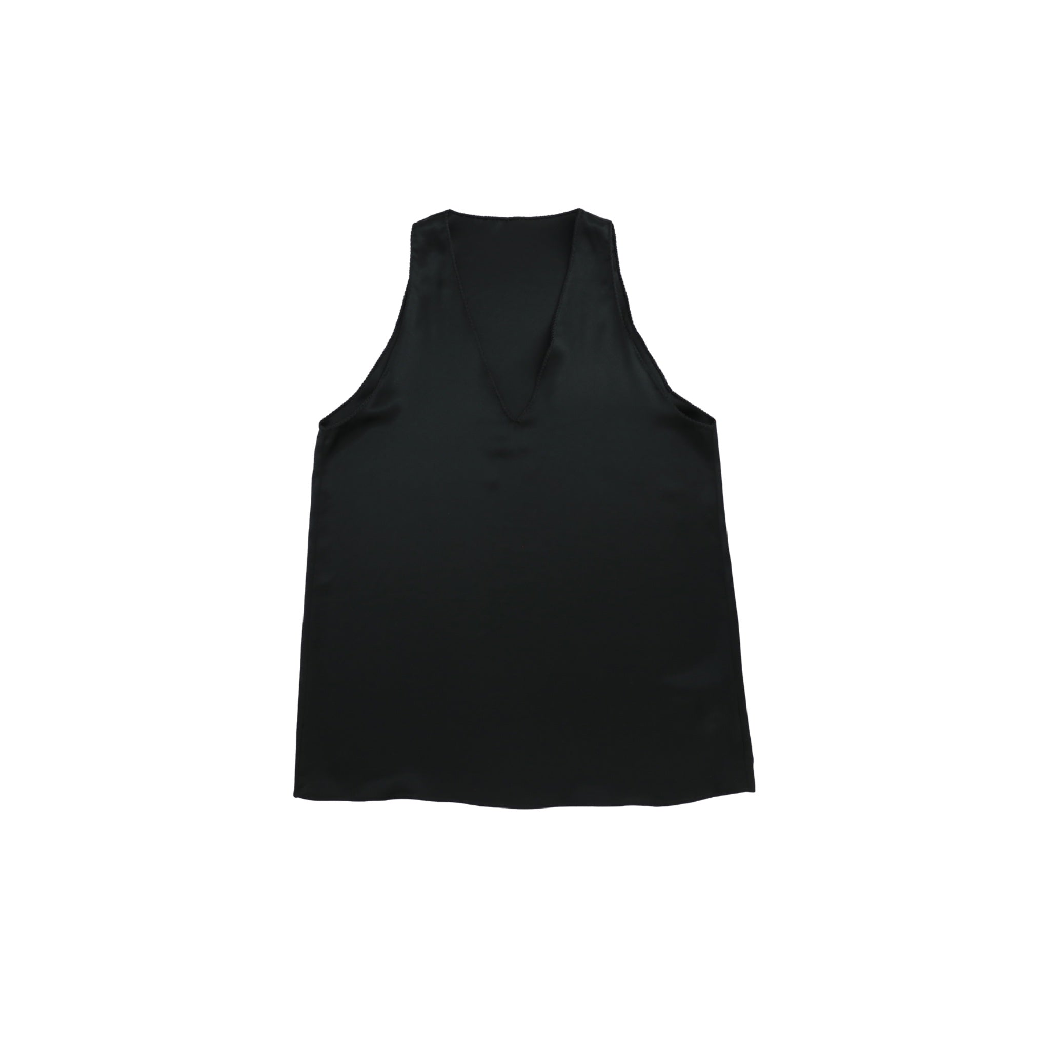 ilEWUOY Handmade Floral Stitched V-neck Vest in Black | MADA IN CHINA