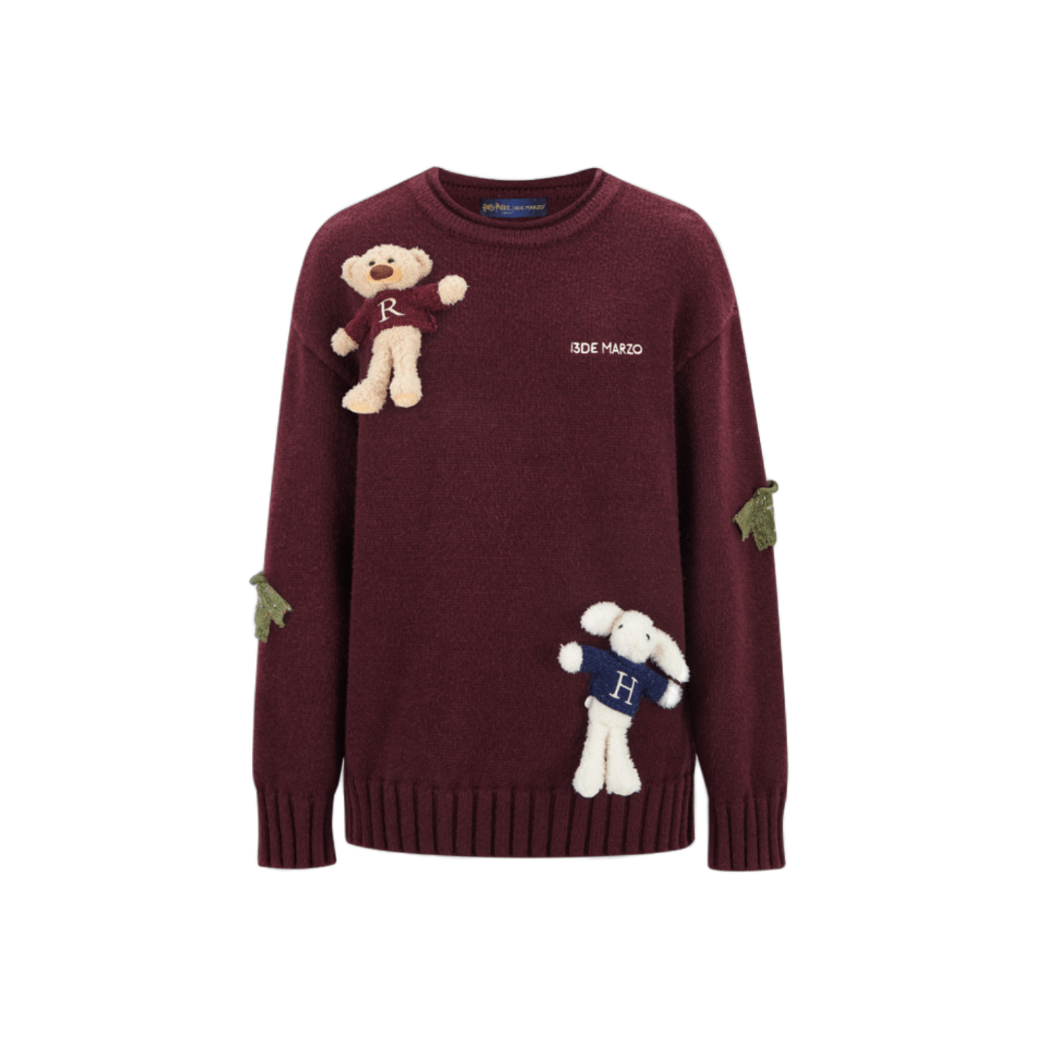 13DE MARZO Harry and Weasley Sweater in Burgundy | MADAX