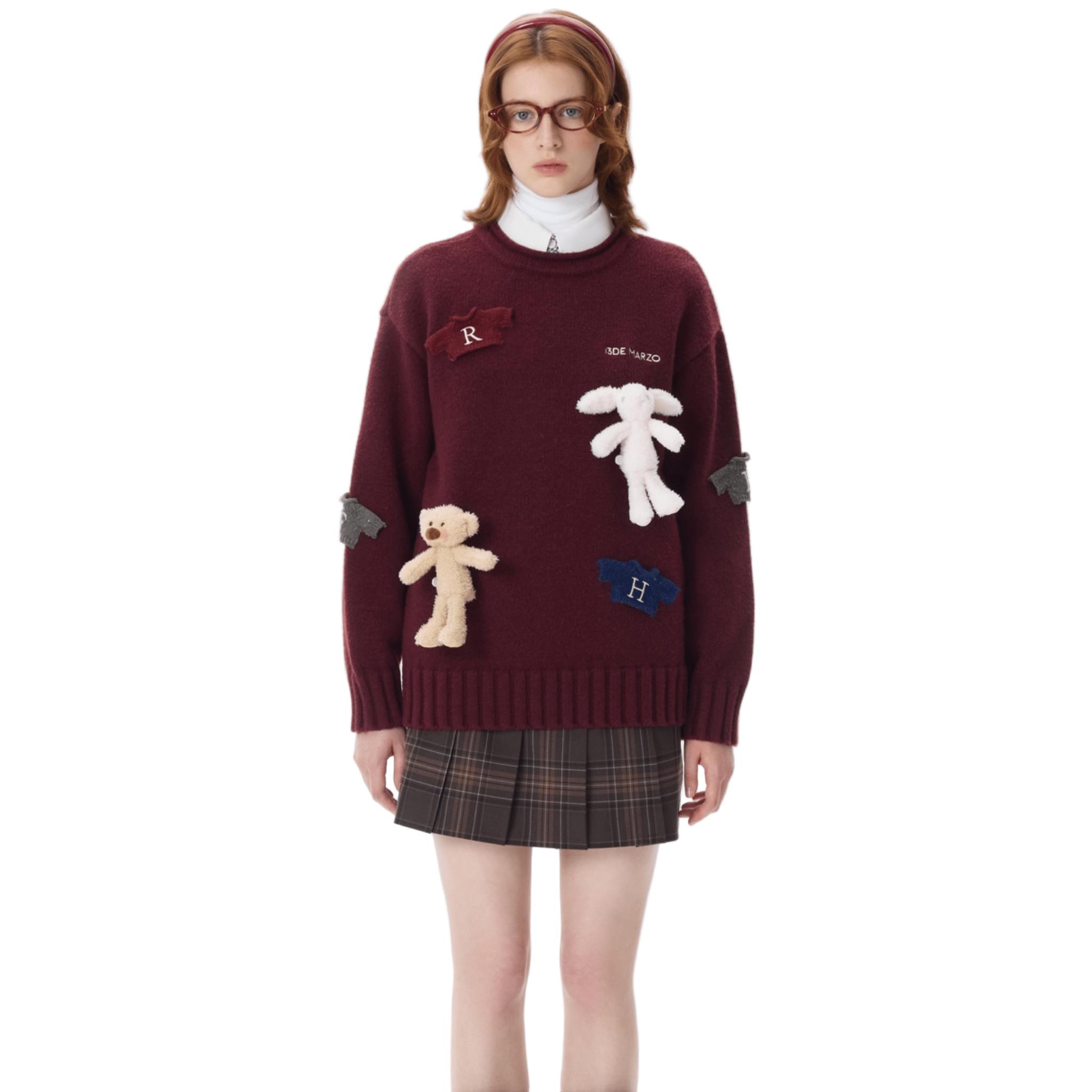 13DE MARZO Harry and Weasley Sweater in Burgundy | MADAX