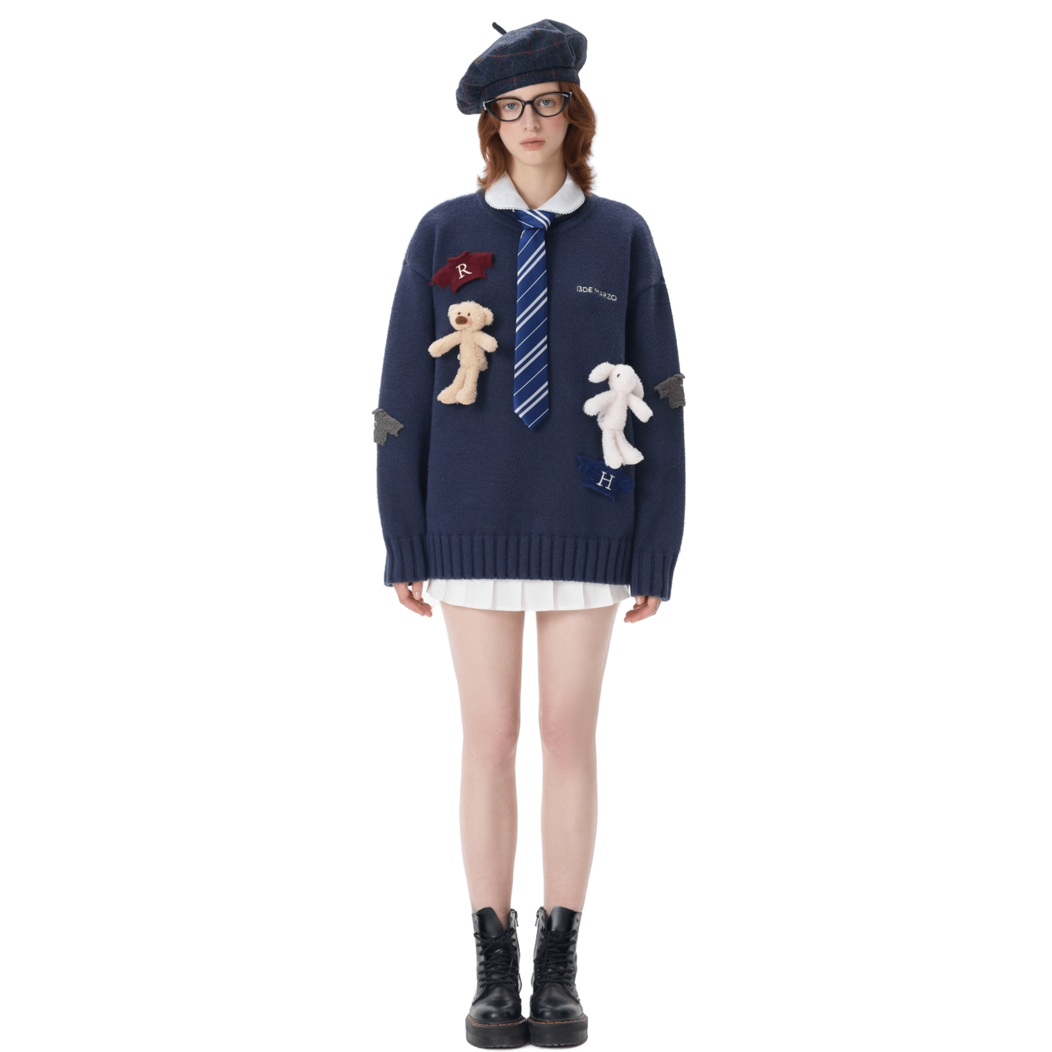 13DE MARZO Harry and Weasley Sweater in Dark Blue | MADAX