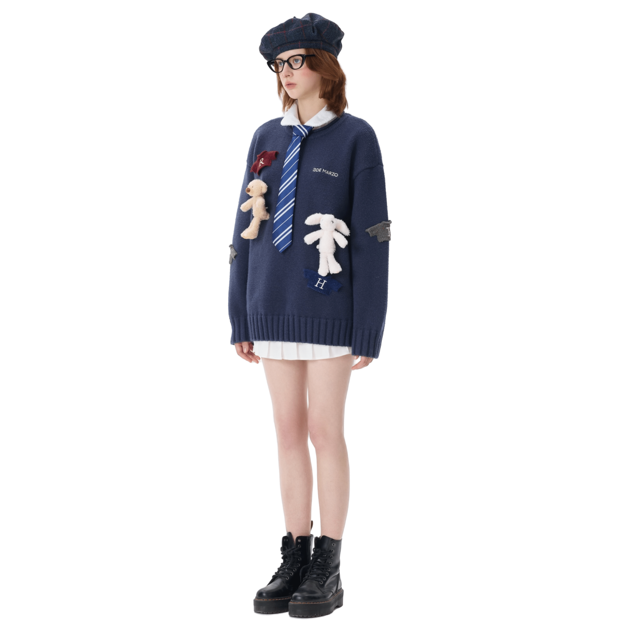 13DE MARZO Harry and Weasley Sweater in Dark Blue | MADAX