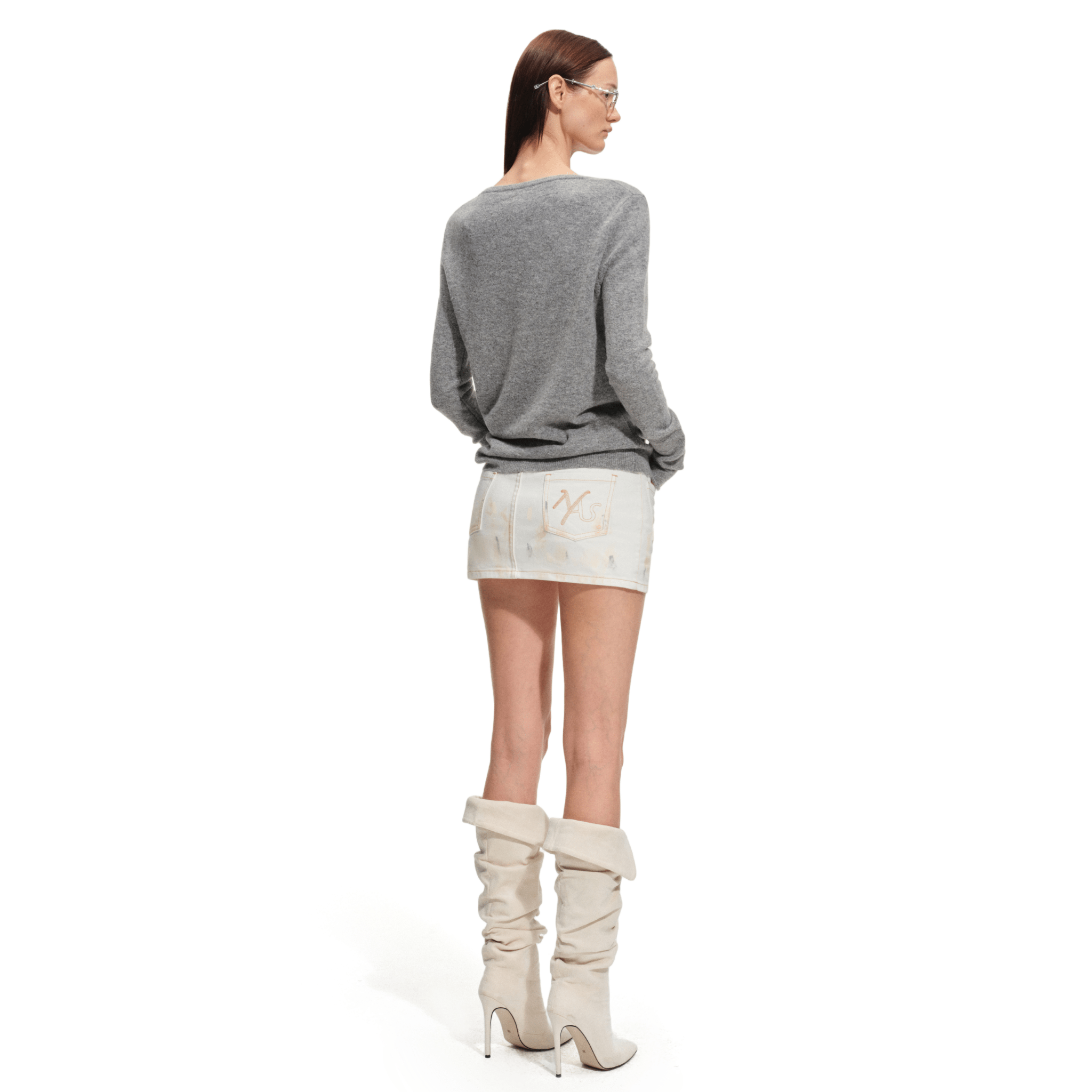 NAWS Hengji Knitted Sweater in Gray | MADAX