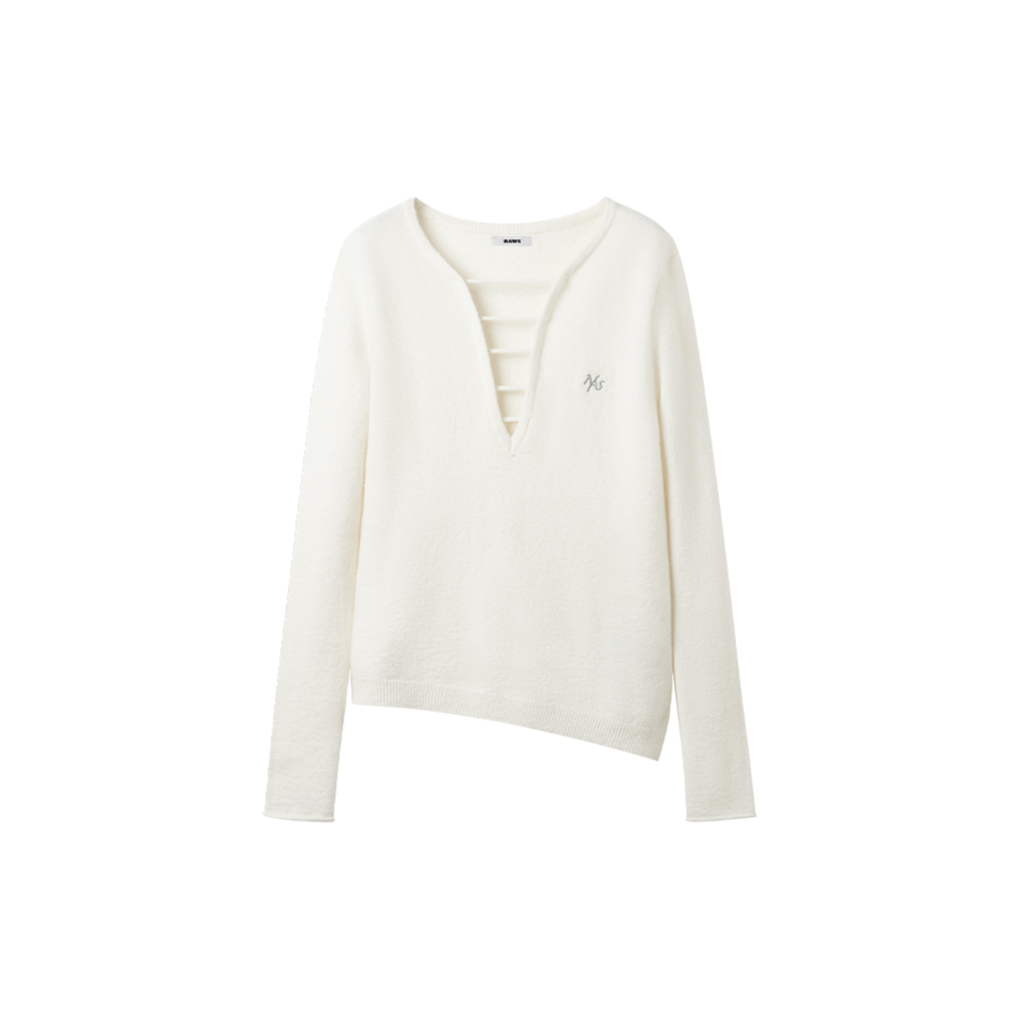 NAWS Hengji Knitted Sweater in White | MADAX