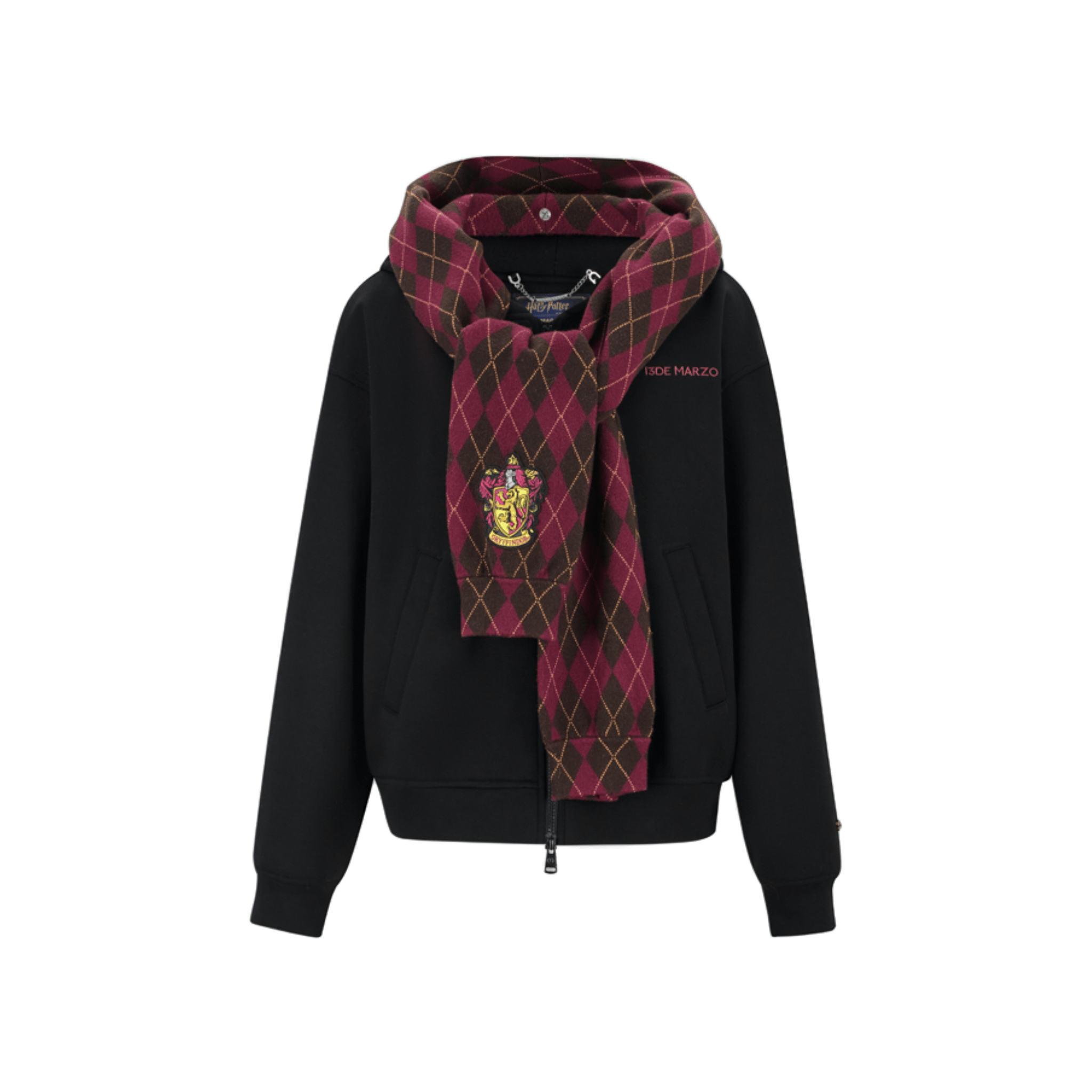 13DE MARZO Hogwarts Four Houses Bear Zipper Hoodie Gryffindor | MADAX