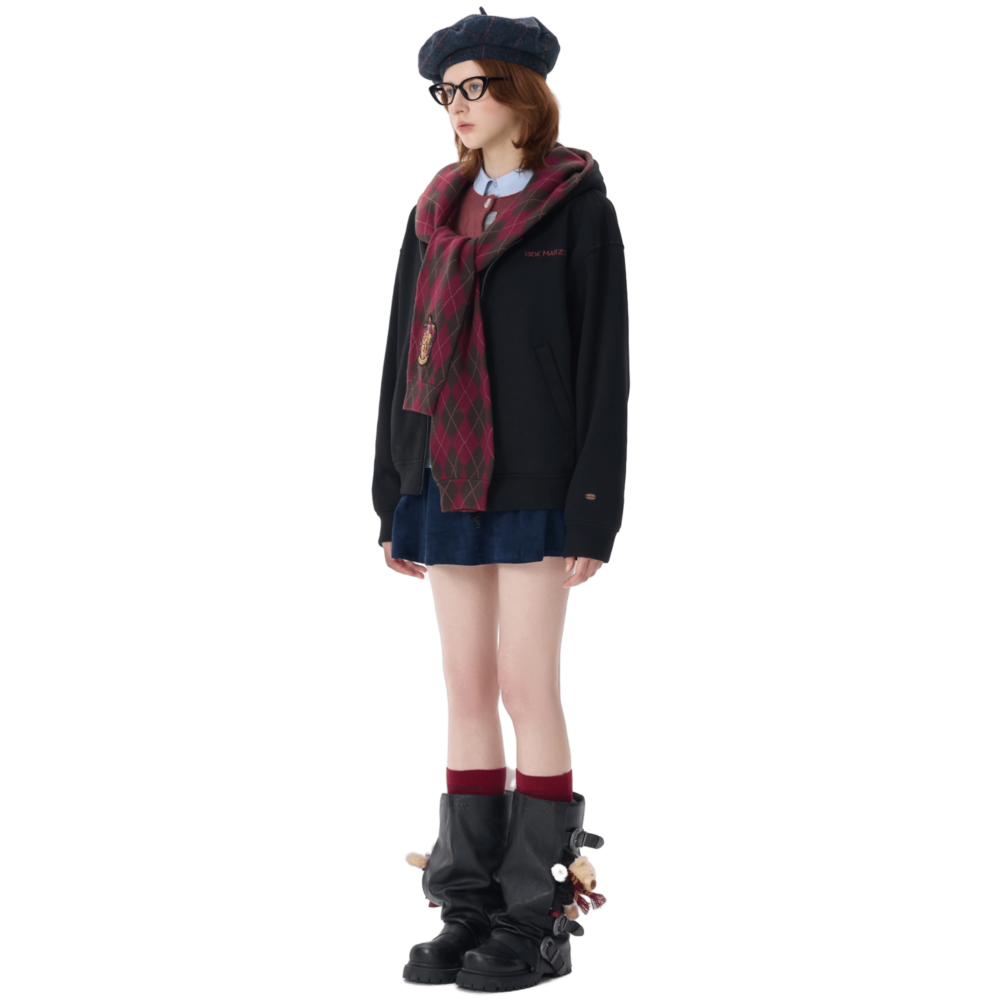 13DE MARZO Hogwarts Four Houses Bear Zipper Hoodie Gryffindor | MADAX