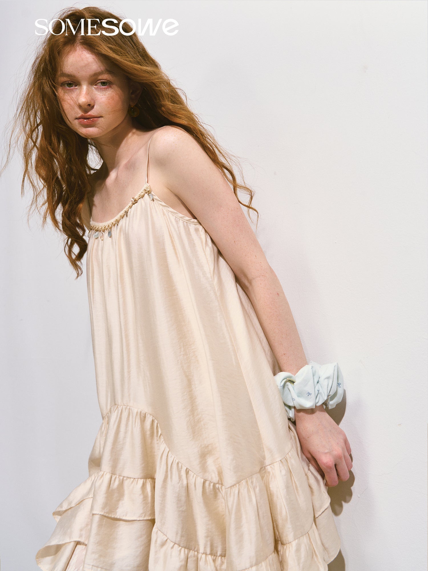 SOMESOWE Holiday Style Camisole Top In Beige | MADAX