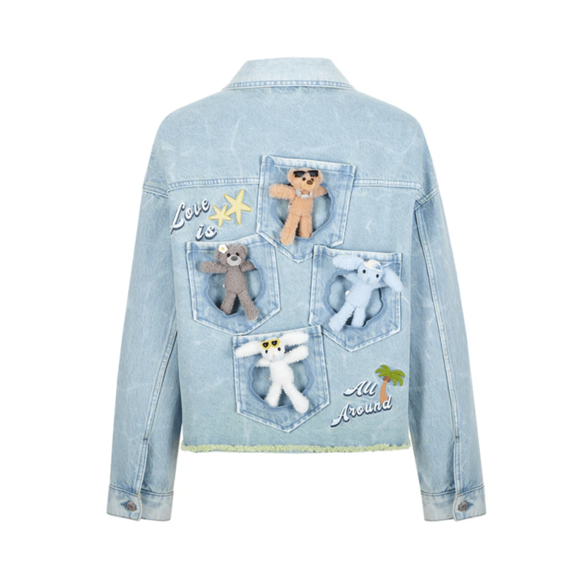 13DE MARZO Holiday Style Multi - doll Denim Jacket in Blue | MADAX