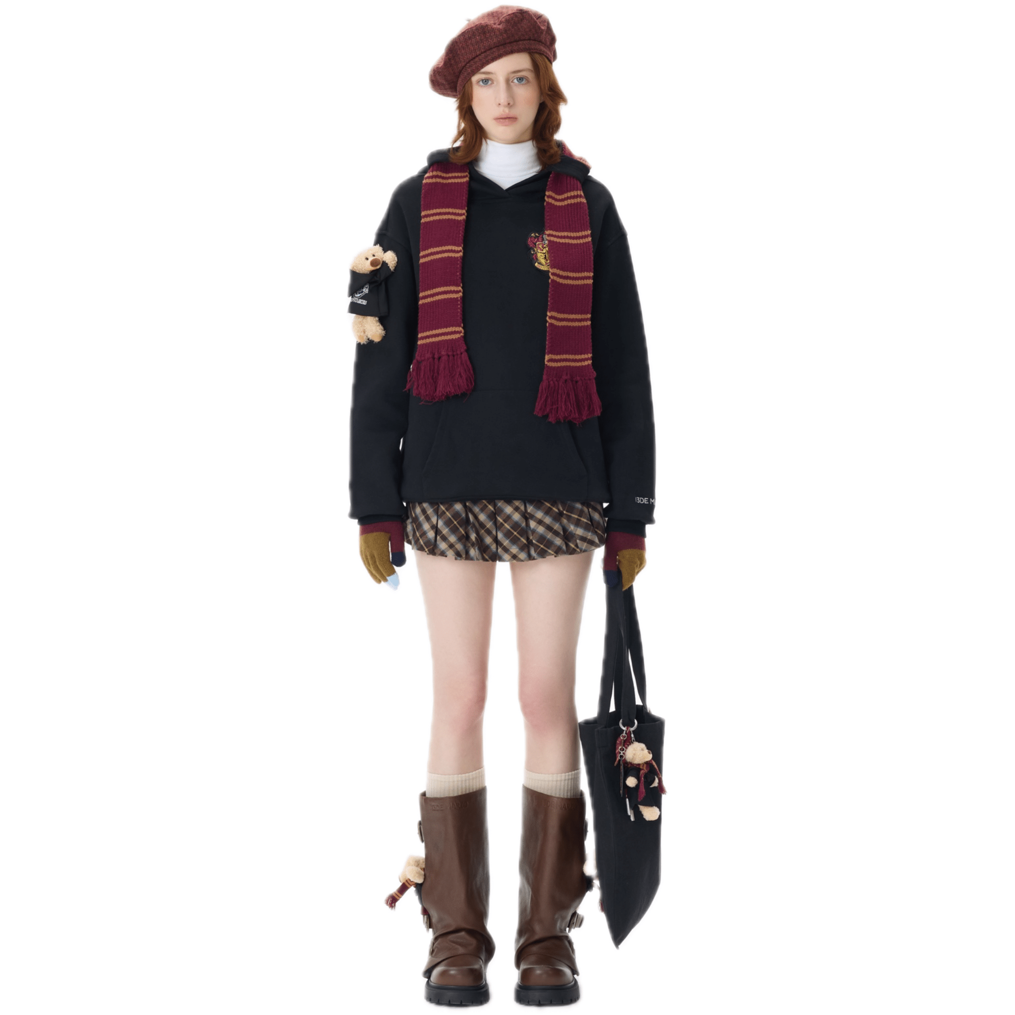 13DE MARZO Hongwarts Four Houses Scarf Sweater | MADAX