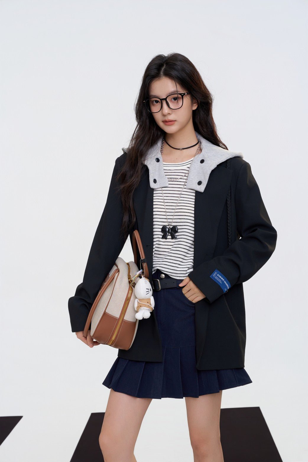 AIMME SPARROW Hooded Suit In Black | MADAX