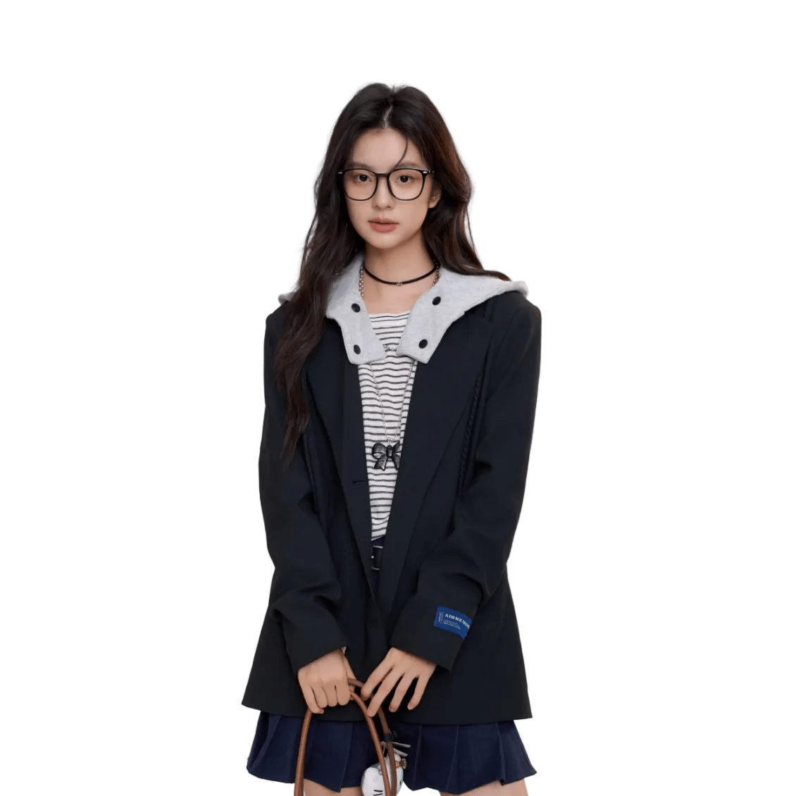 AIMME SPARROW Hooded Suit In Black | MADAX