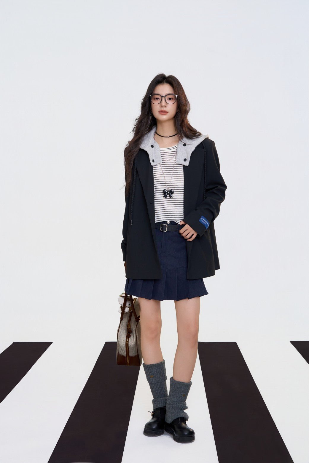 AIMME SPARROW Hooded Suit In Black | MADAX