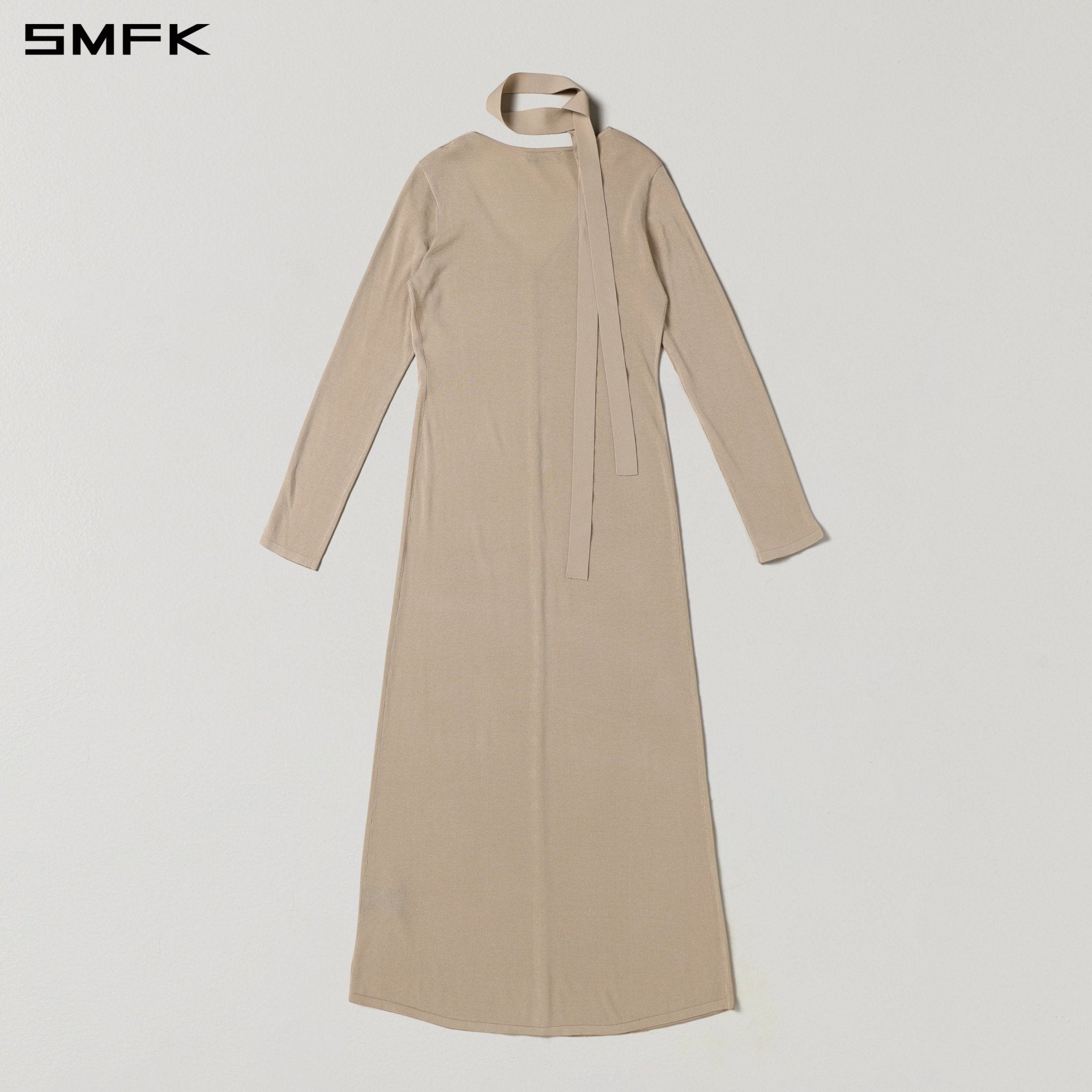 SMFK Hoodie Cardigan Long Skirt in Skin Tone | MADAX