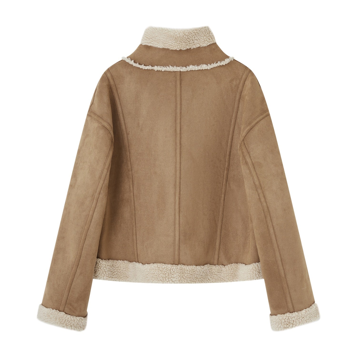 SOMESOWE Horn - button Lambskin Coat In Brown | MADAX