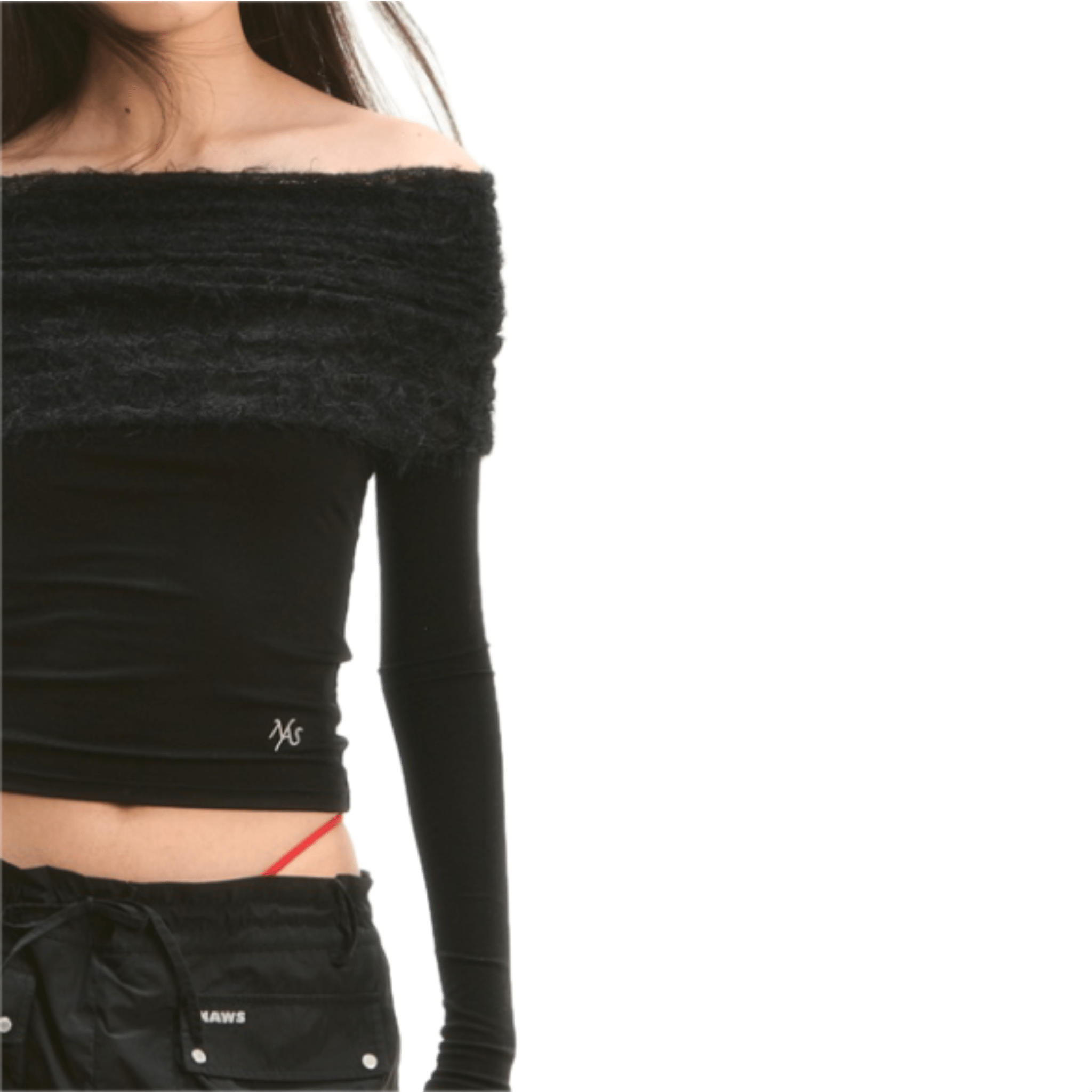 NAWS Ice Rose Long Sleeve Tee in Black | MADAX