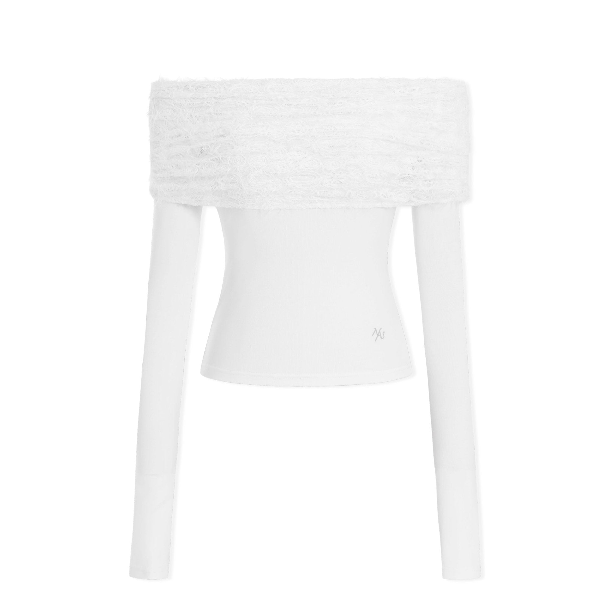 NAWS Ice Rose Long Sleeve Tee in White | MADAX