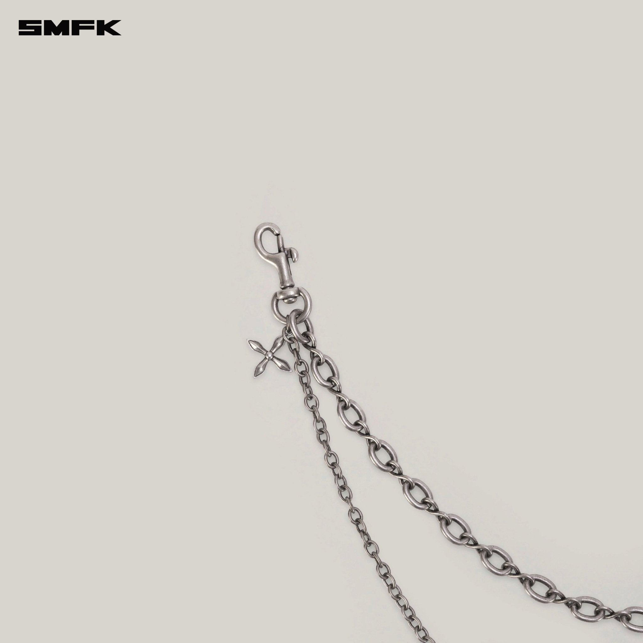 SMFK Infinity Loop Gemini Metal Pants Key Chain In Antique Silver | MADAX
