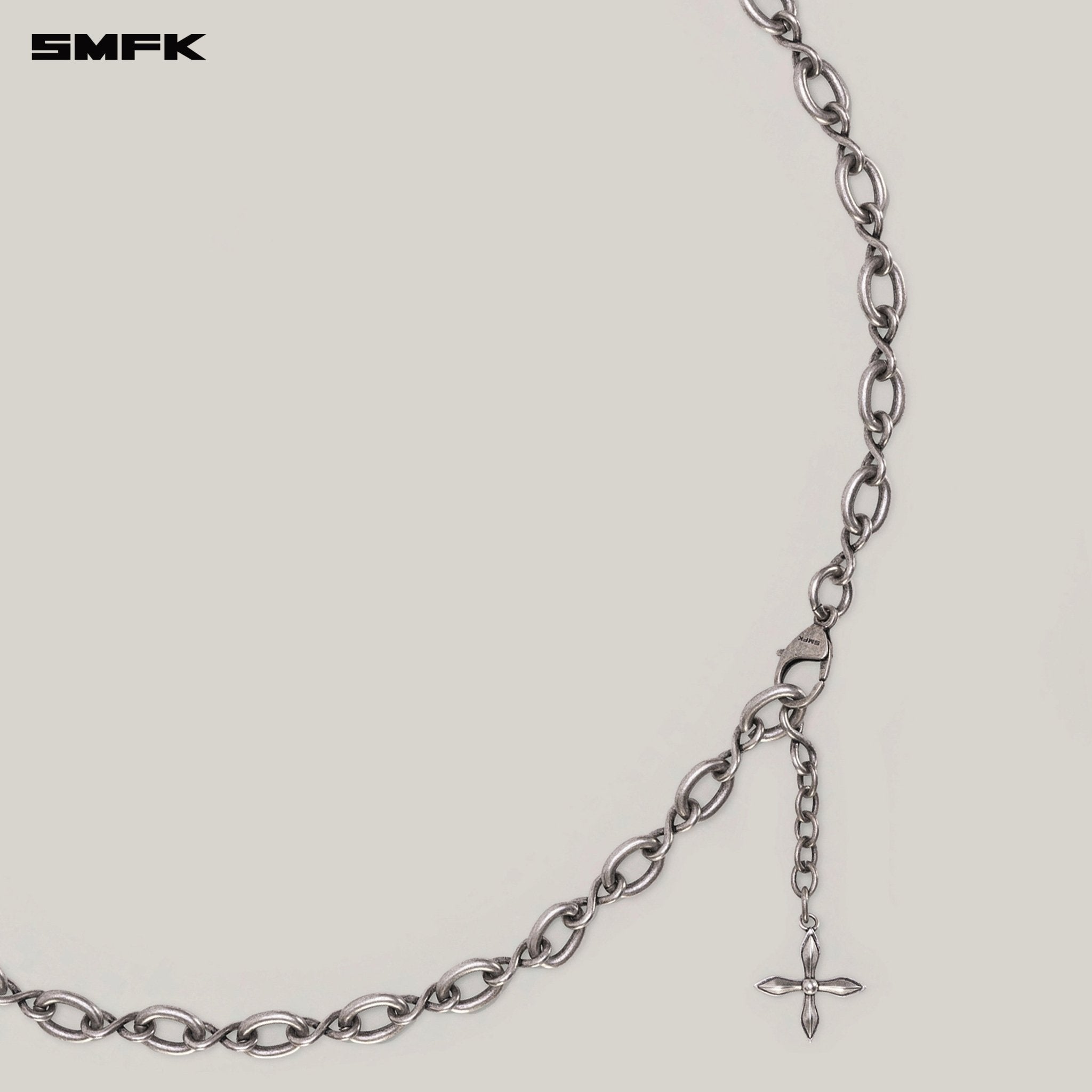 SMFK Infinity Loop Gemini Metal Waist Chain In Antique Silver | MADAX
