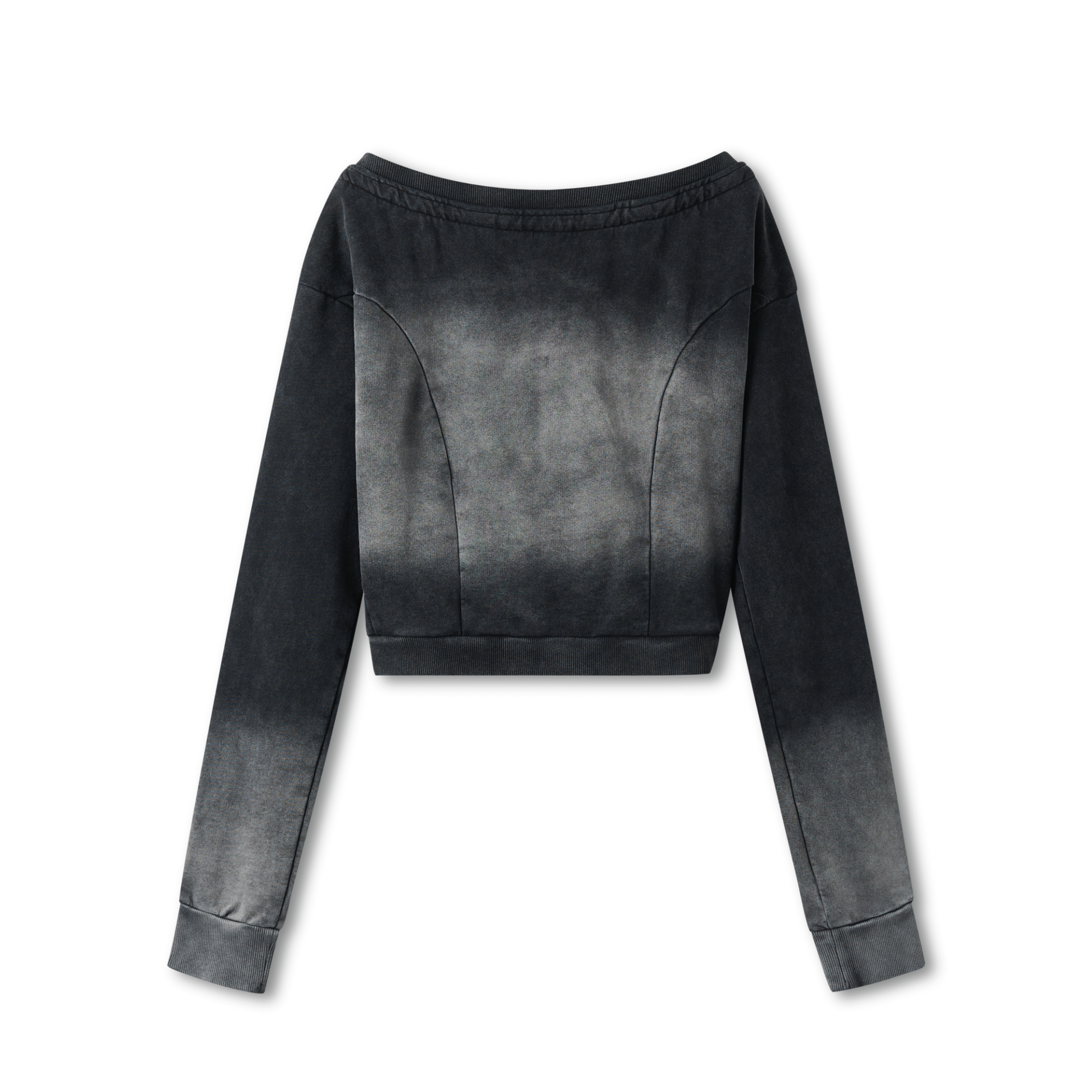 NAWS Ink One - shoulder Sweatshirt in Charcoal Black | MADAX