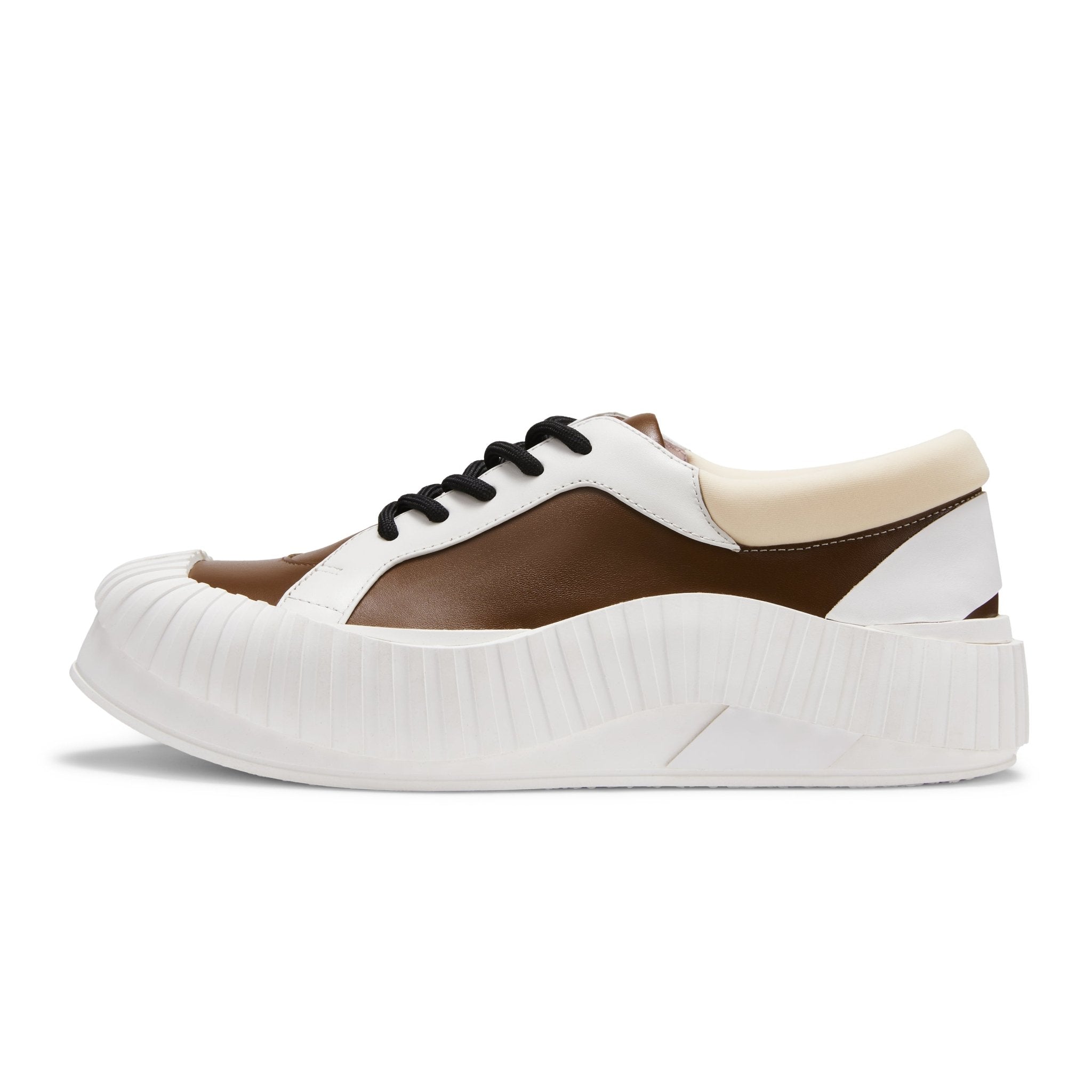 LOST IN ECHO Irregular Wavy Edge Thick-soled Casual Shoes in Brown | MADA IN CHINA