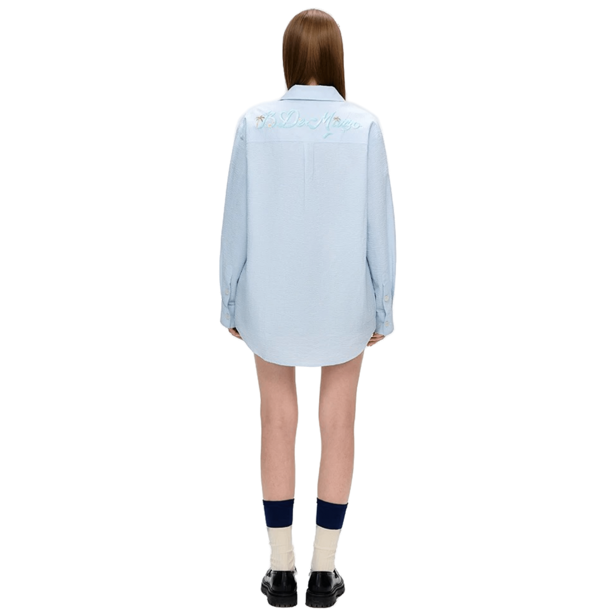 13DE MARZO Island Style Bear Vacation Shirt in Blue | MADAX