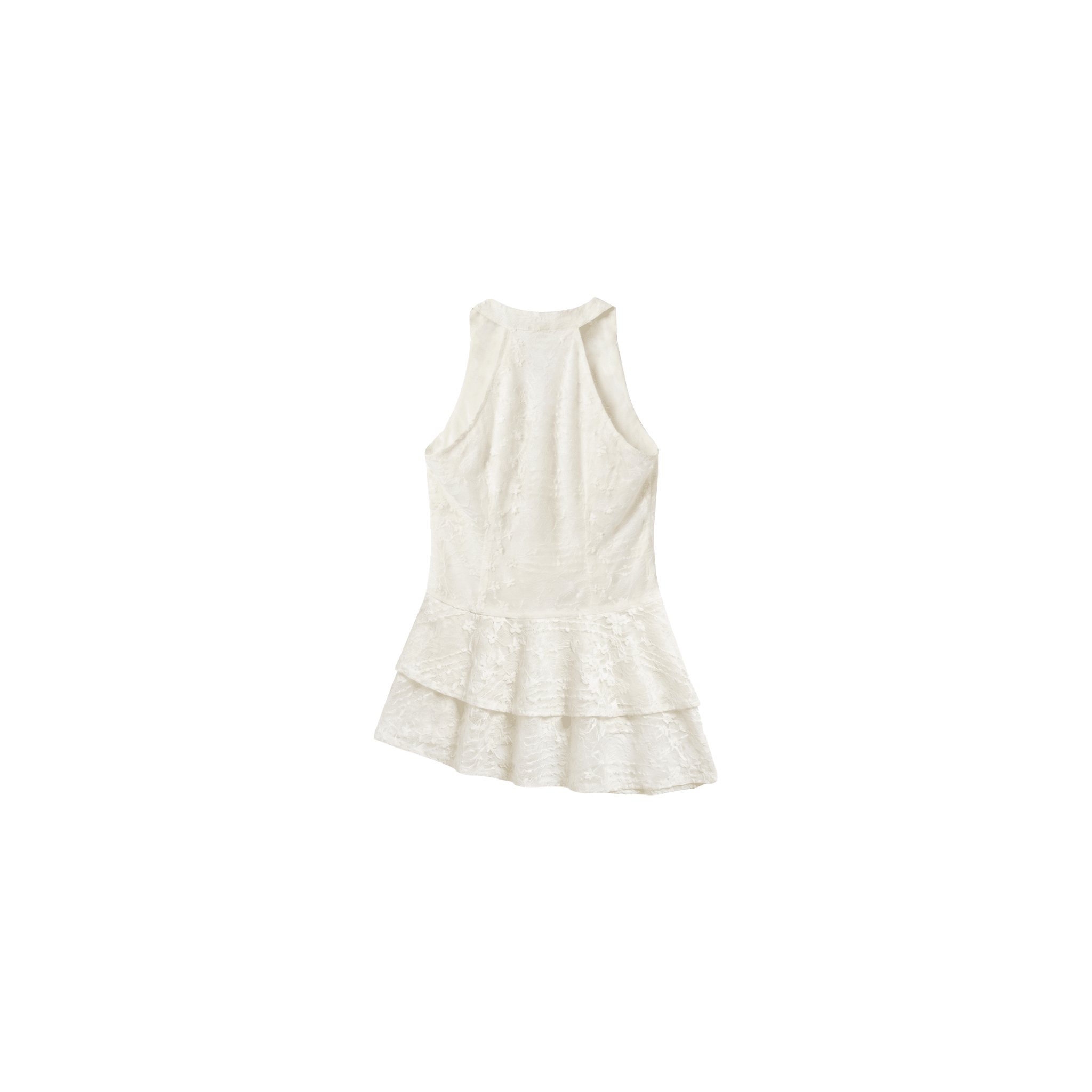 SOMESOWE Jacquard V-neck Vest in White | MADAX
