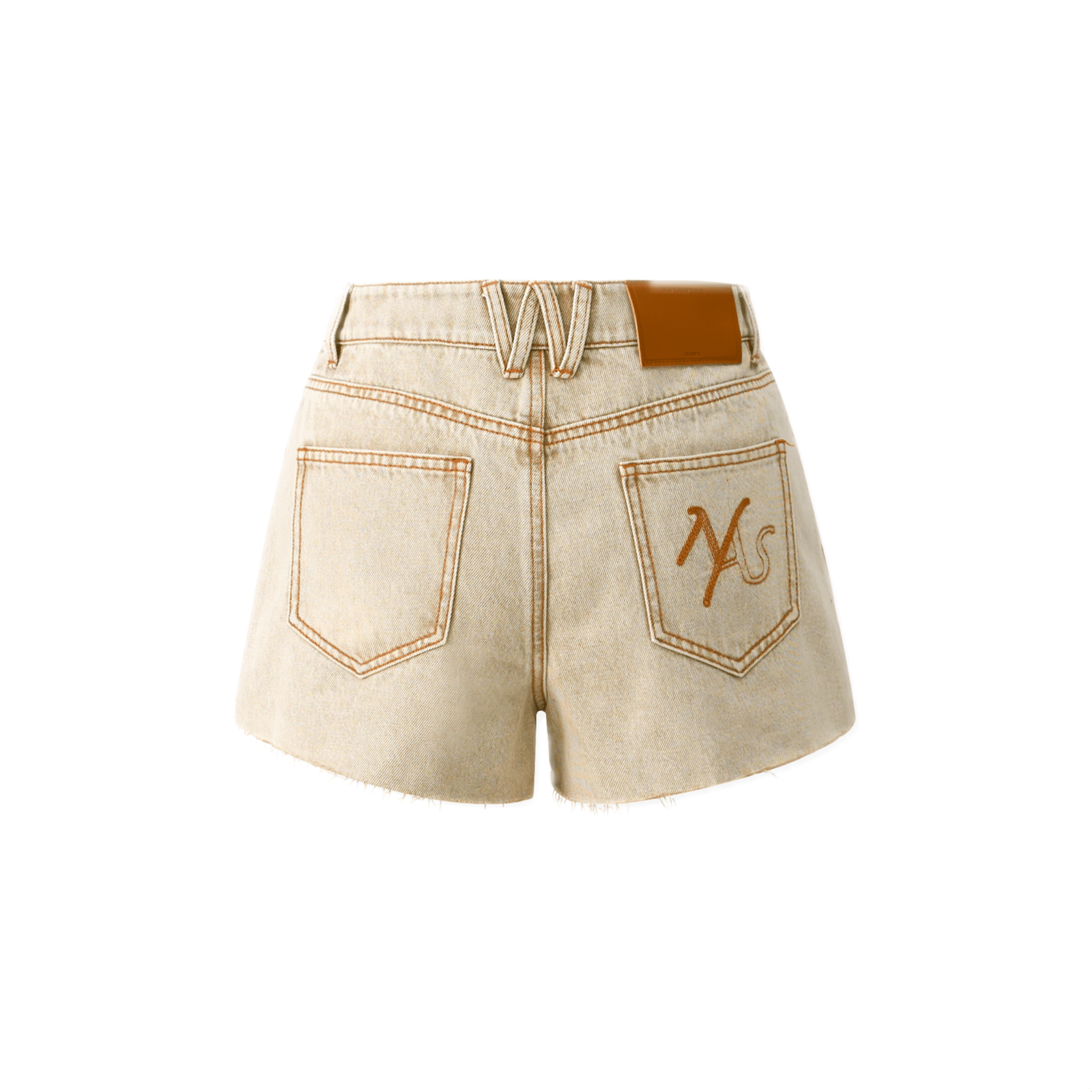 NAWS Jewel Denim Shorts in Brown | MADAX