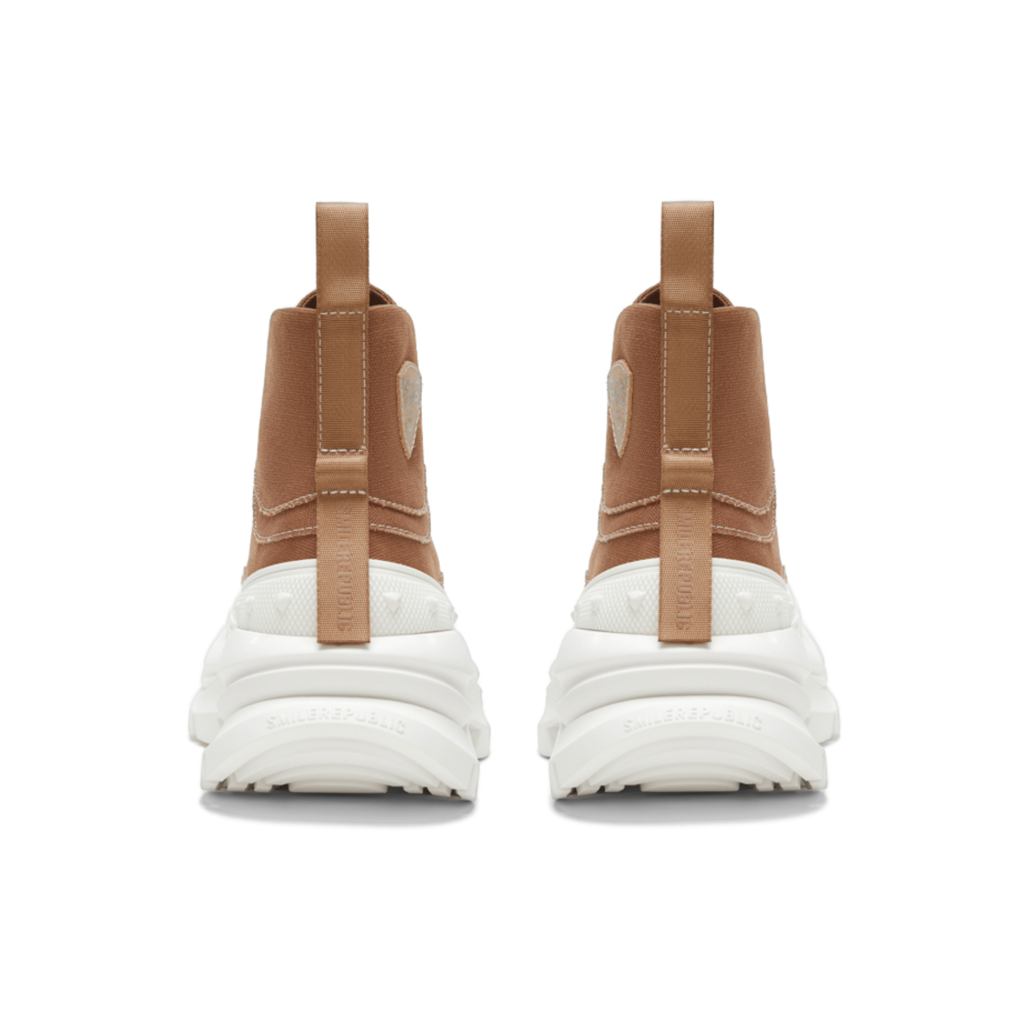 SMILEREPUBLIC Khaki High - top Open - mouthed Thick - soled Canvas Shoes 2.0 | MADAX