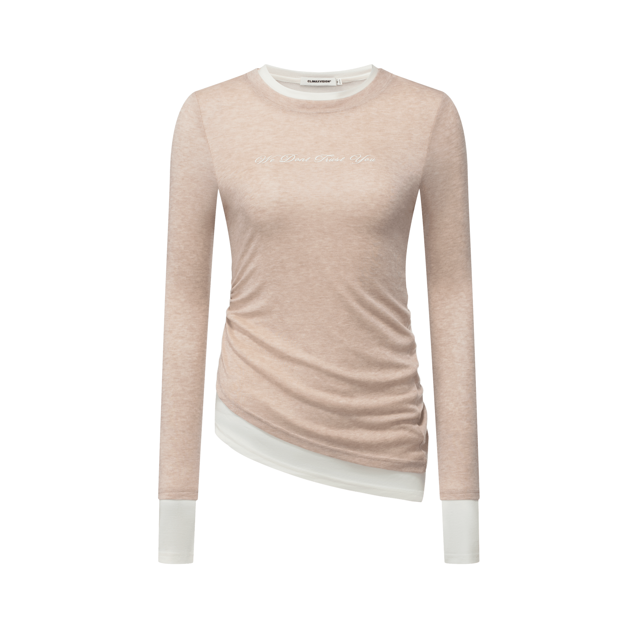 Climax Vision Khaki Light Elastic Fake Two - piece Long Sleeves | MADAX