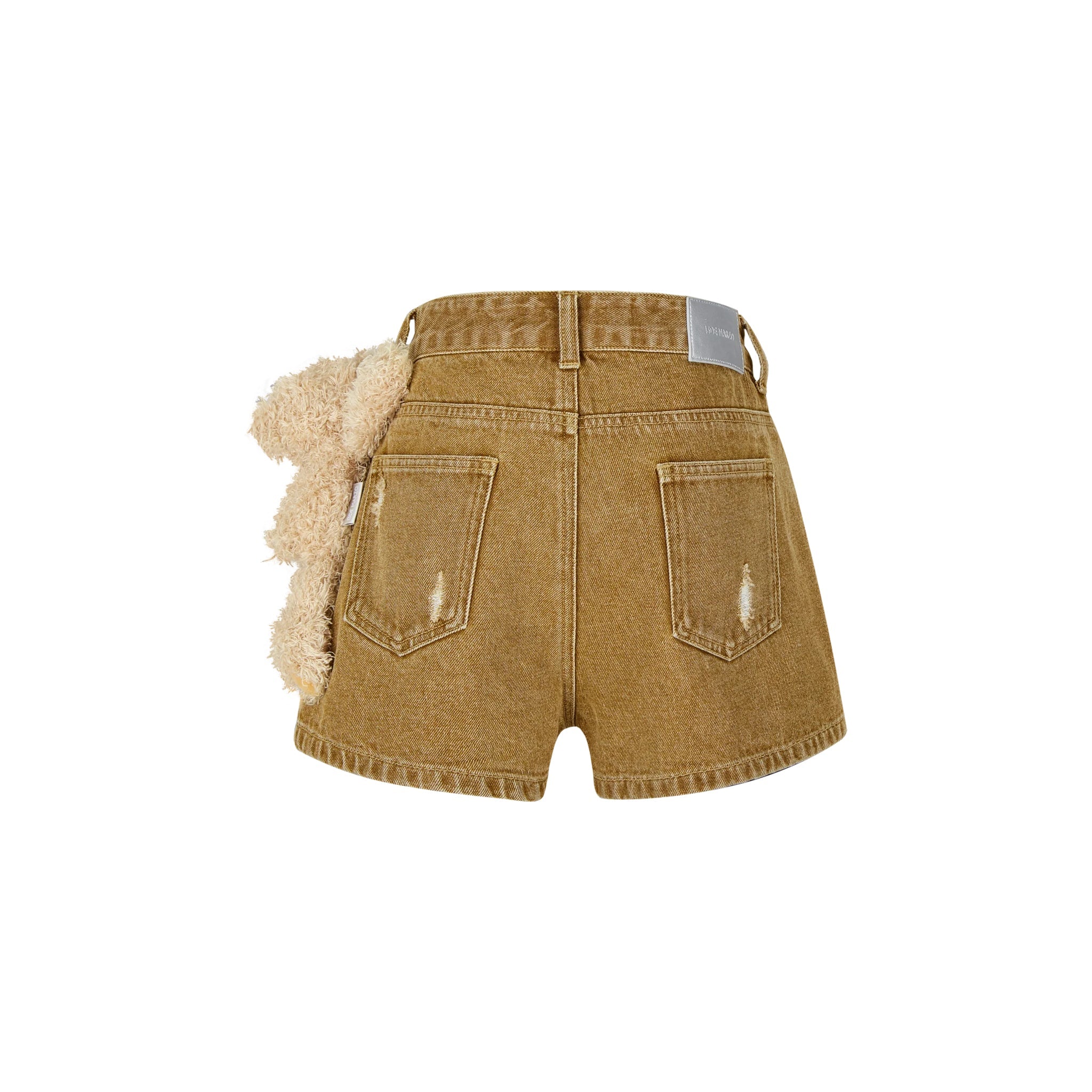 13DE MARZO Khaki Retro Logo Chain Shorts | MADA IN CHINA