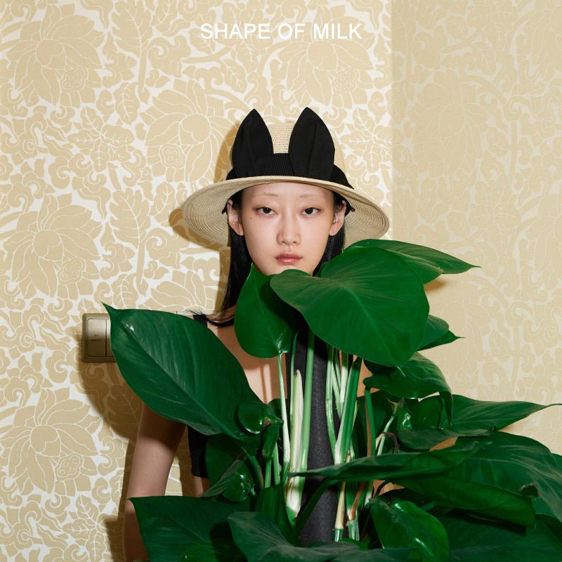 SHAPE OF MILK Kitten's Ear Straw Hat | MADA IN CHINA