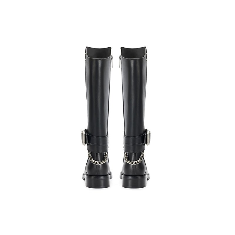 Sugar Su Knight Pants Leg Boots Black | MADAX