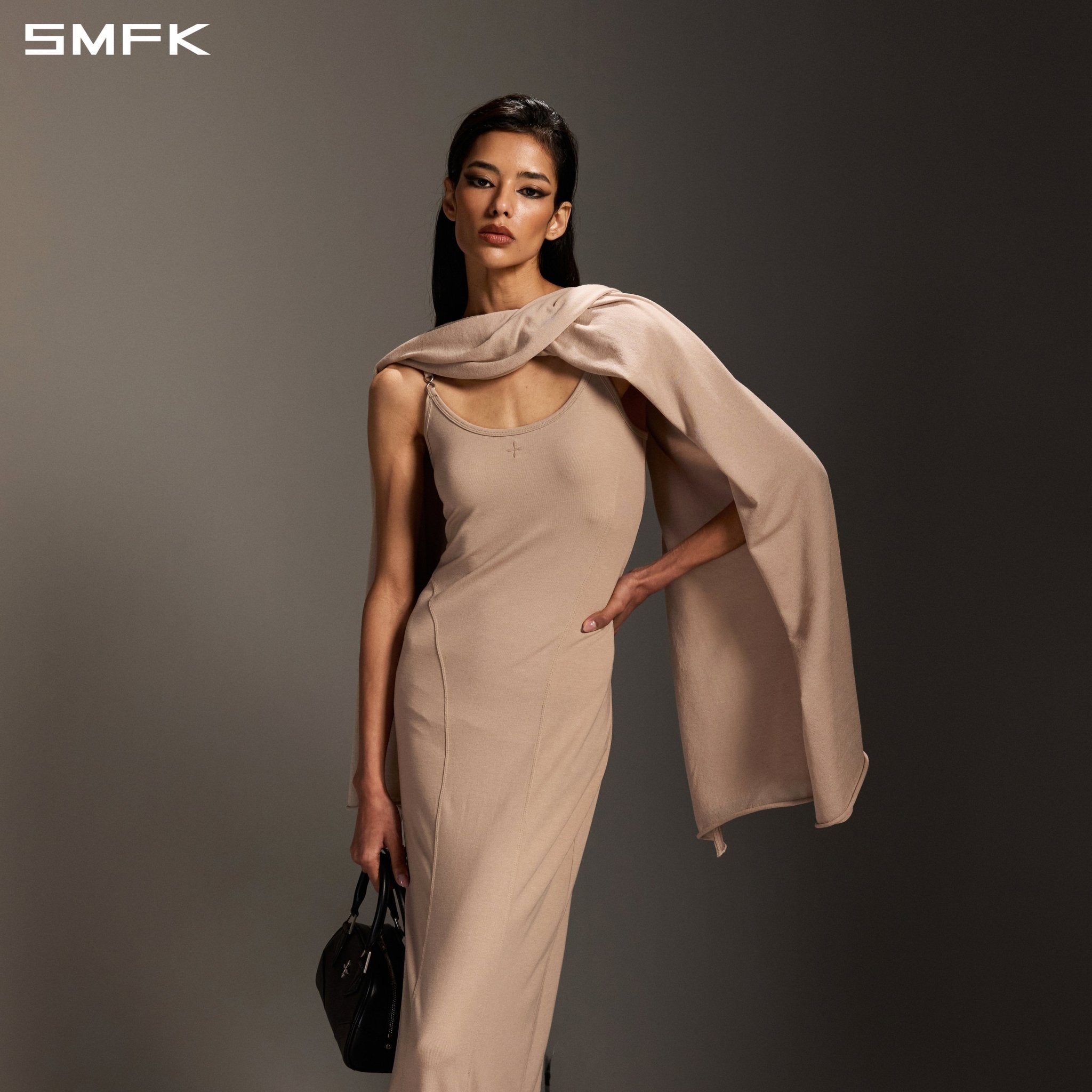 SMFK Knitted Scarf in Skin Tone | MADAX