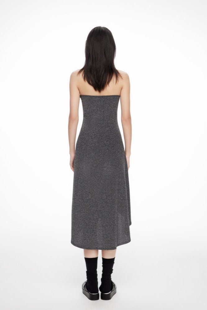 LOST IN ECHO Knot Halterneck Hitted Dress | MADA IN CHINA