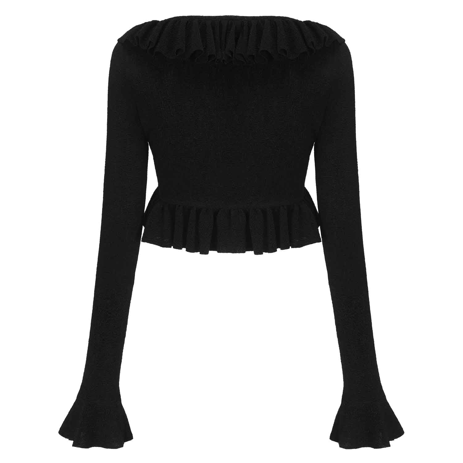 ARTE PURA Lace knitted cardigan In Black | MADA IN CHINA