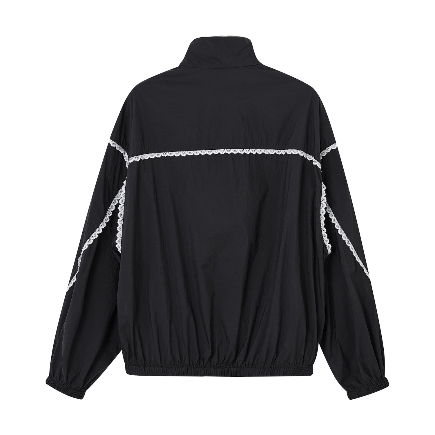 SOMESOWE Lace Patchwork Sun Protection Jacket In Black | MADAX