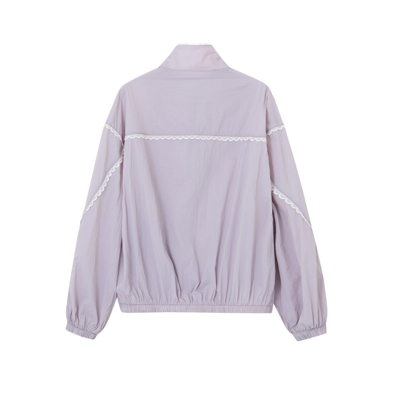 SOMESOWE Lace Patchwork Sun Protection Jacket In Purple | MADAX