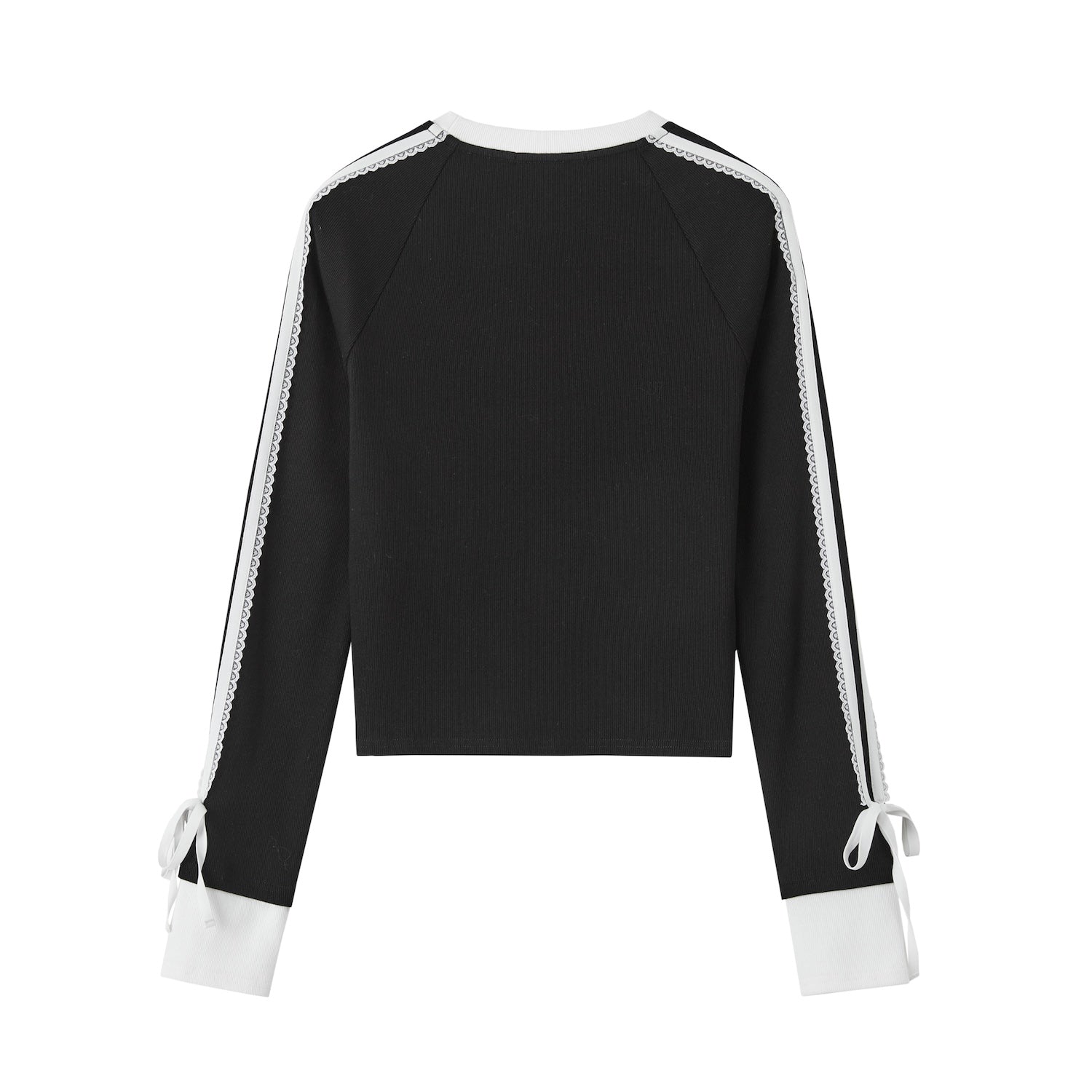 SOMESOWE Lace Ribbon Long - sleeve T-shirt | MADAX