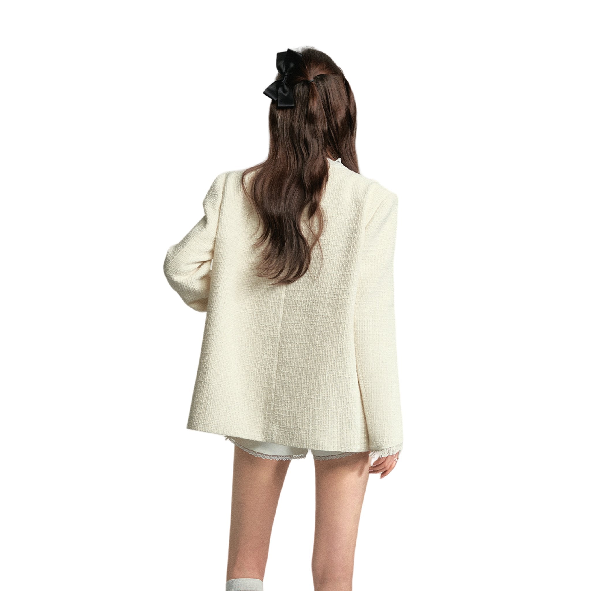 SOMESOWE Lace tassel White Jacket | MADA IN CHINA