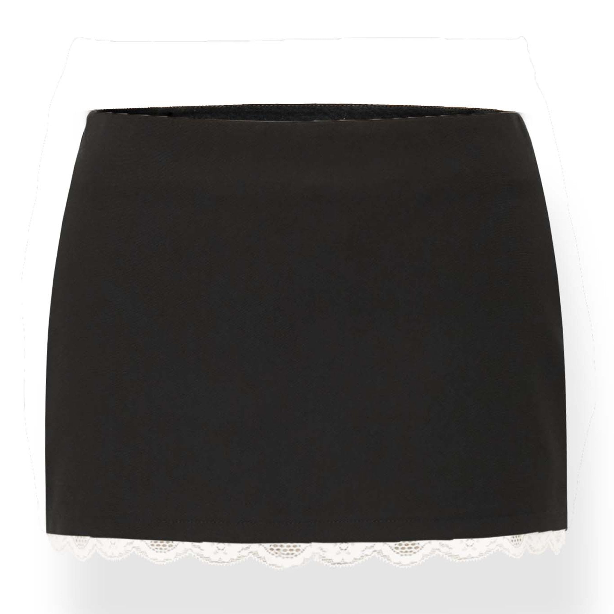 Lace Trimmed Hip-Hugging Skirt | MADAX