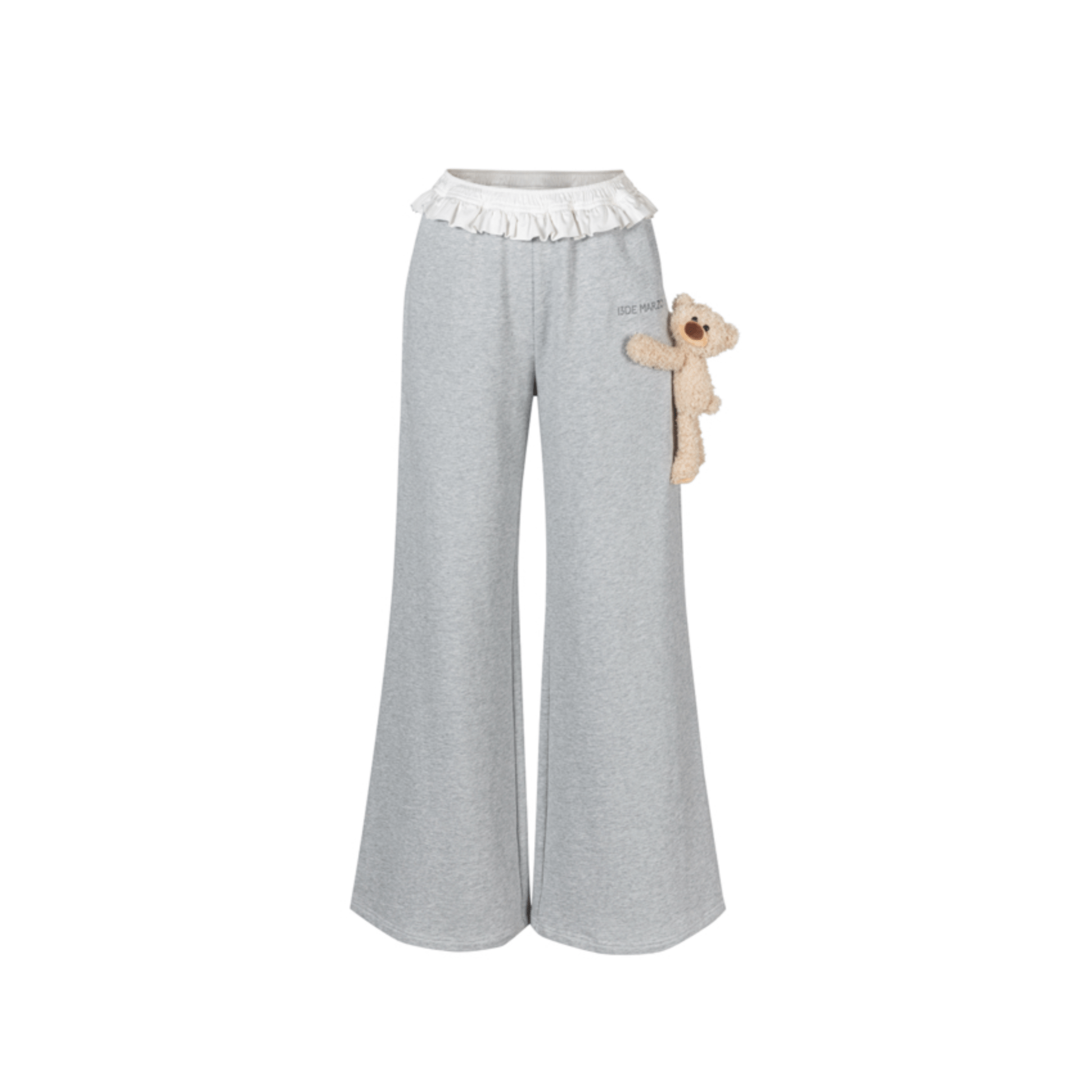 13DE MARZO Lace - up Waistband Sweatpants in Gray | MADAX