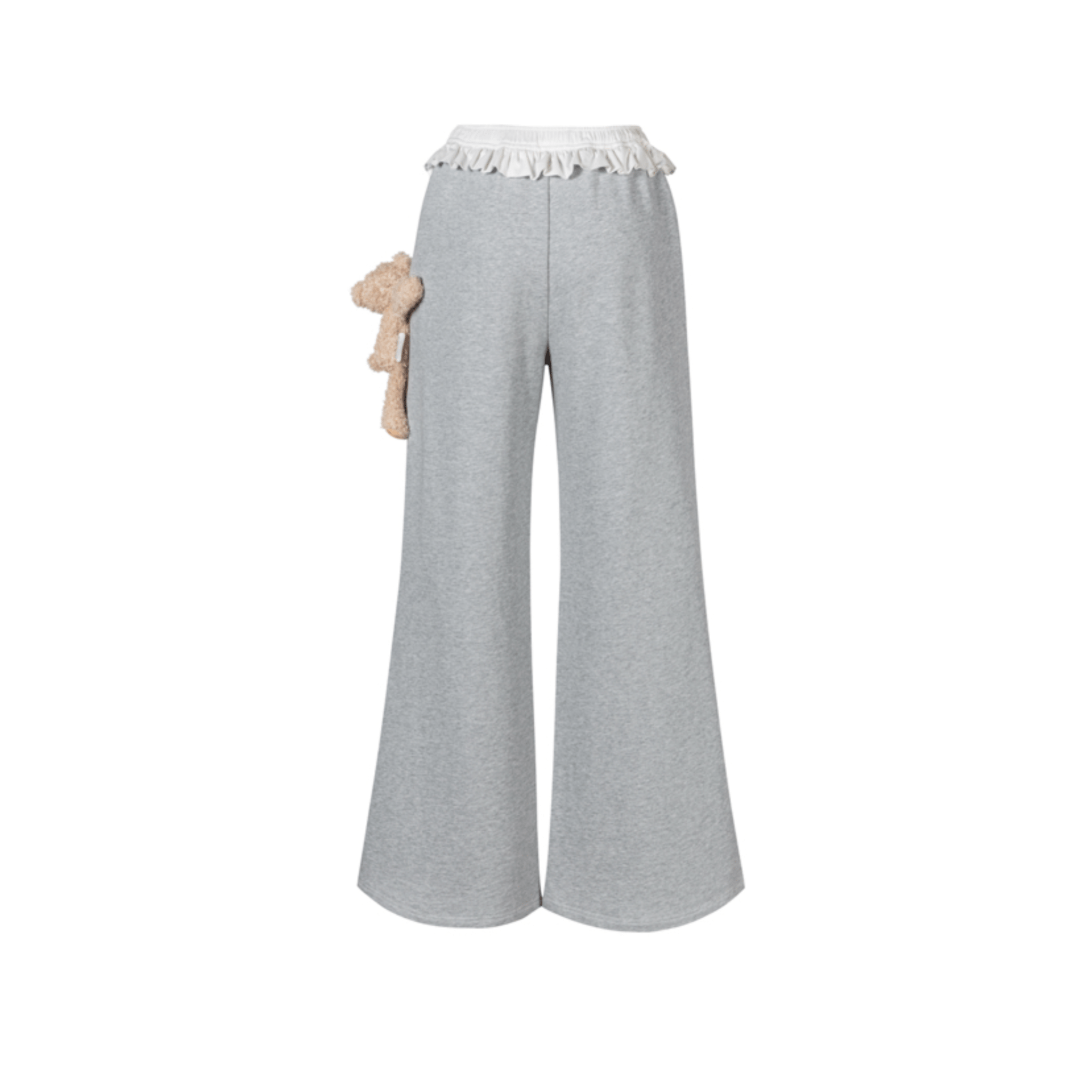13DE MARZO Lace - up Waistband Sweatpants in Gray | MADAX