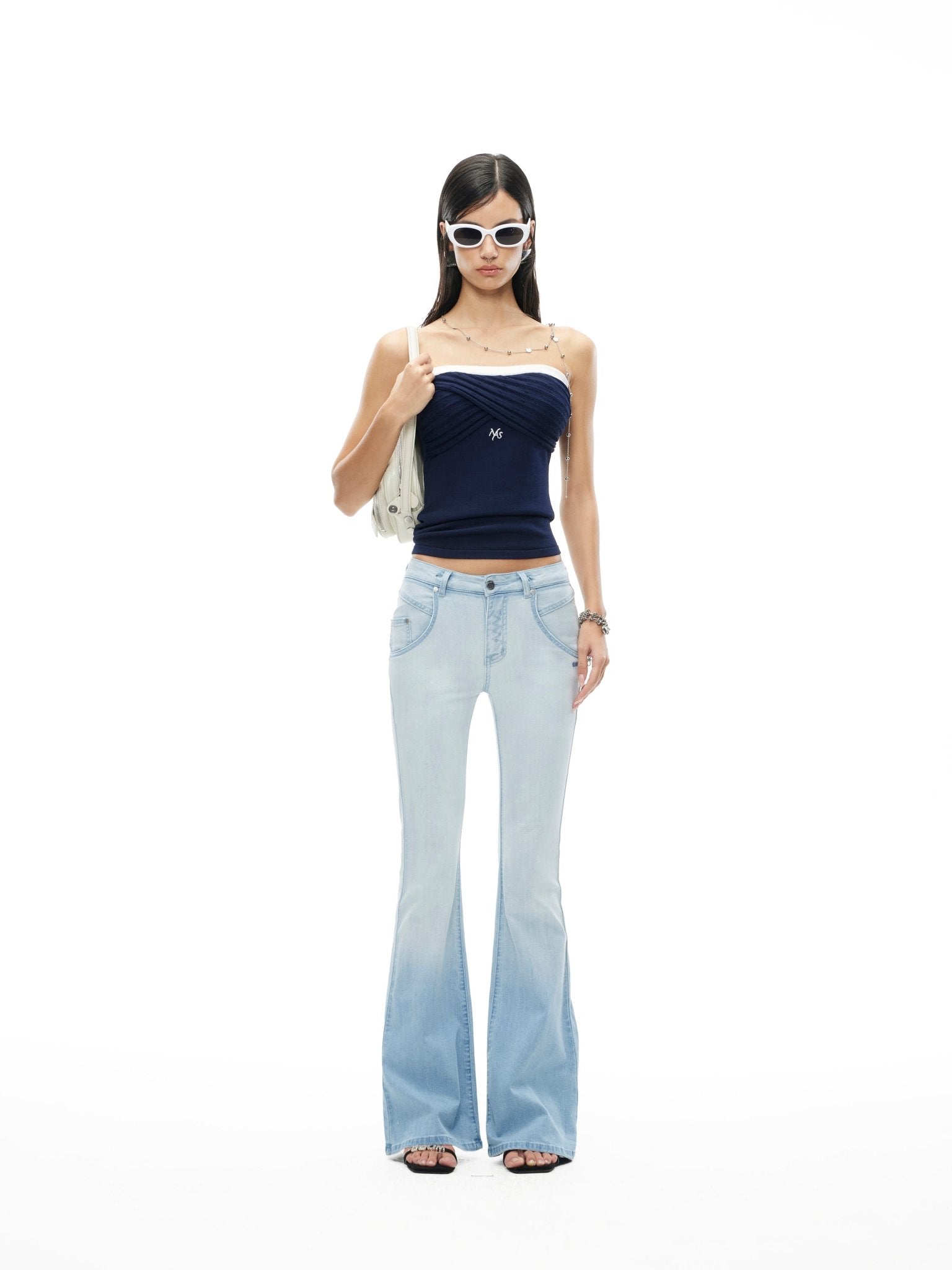 NAWS Lais Knit Bandeau in Blue | MADAX