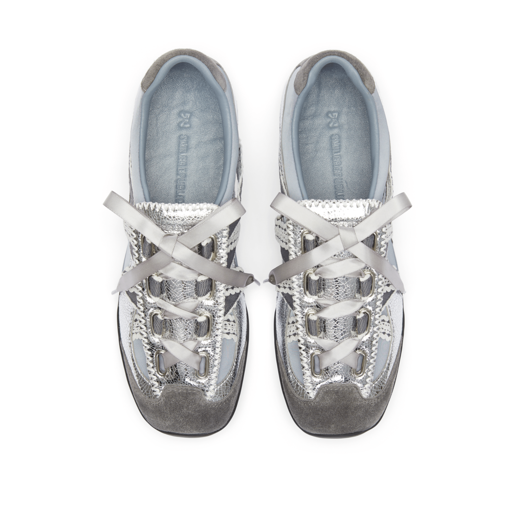 SMILEREPUBLIC Lalavie Silver - blue Low - top Ballet Shoes | MADAX