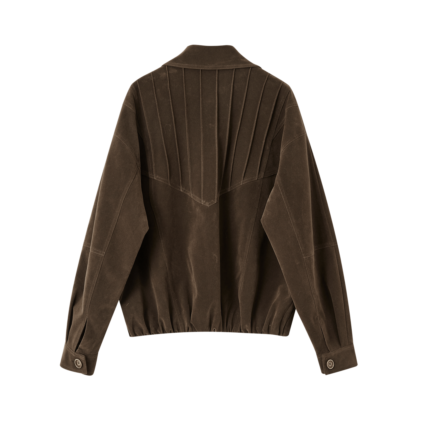 SOMESOWE Lapel Velvet Suede Oversized Jacket In Dark Brown | MADAX