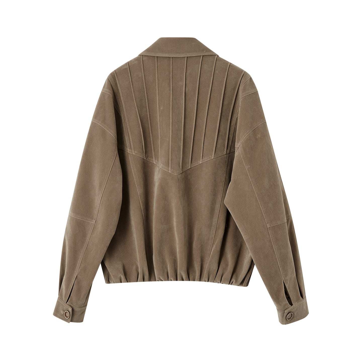 SOMESOWE Lapel Velvet Suede Oversized Jacket In Light Brown | MADAX