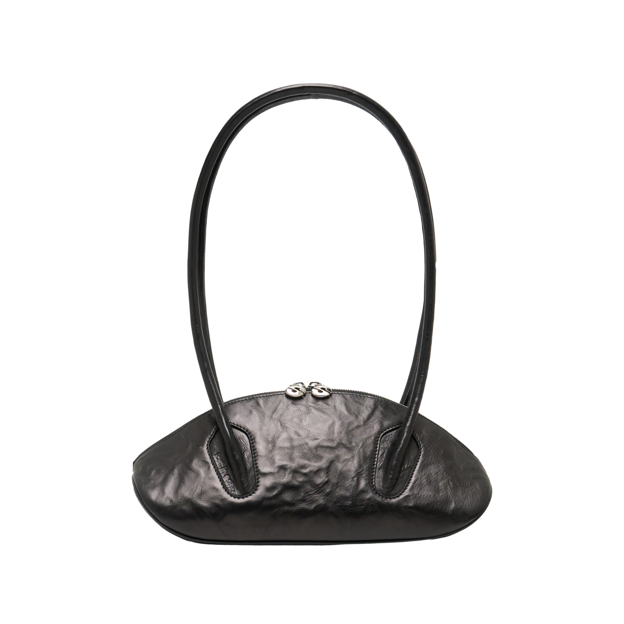 LOST IN ECHO Large Dumpling Bowling Ball Underarm Bag In Black | MADAX