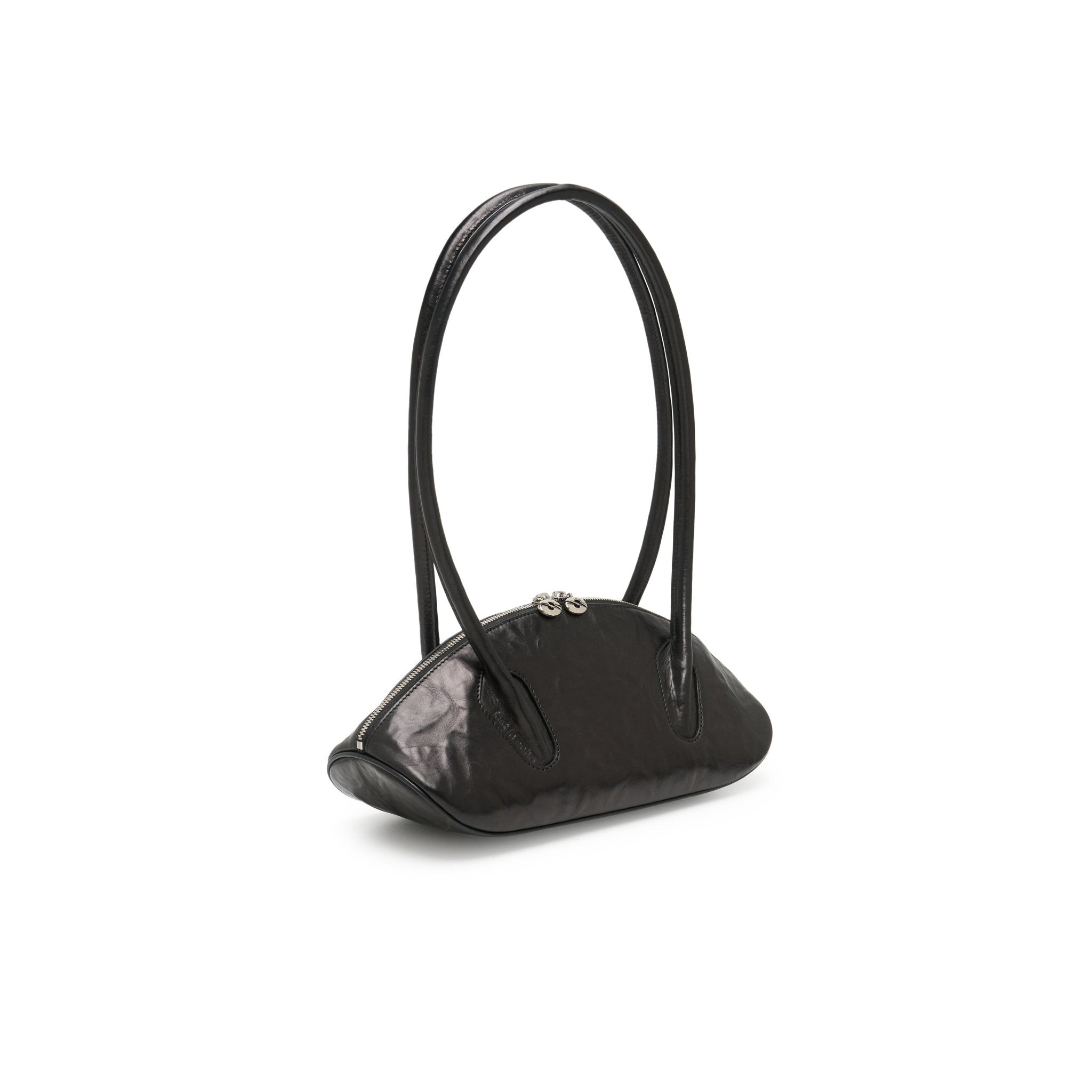 LOST IN ECHO Large Dumpling Bowling Ball Underarm Bag In Black | MADAX