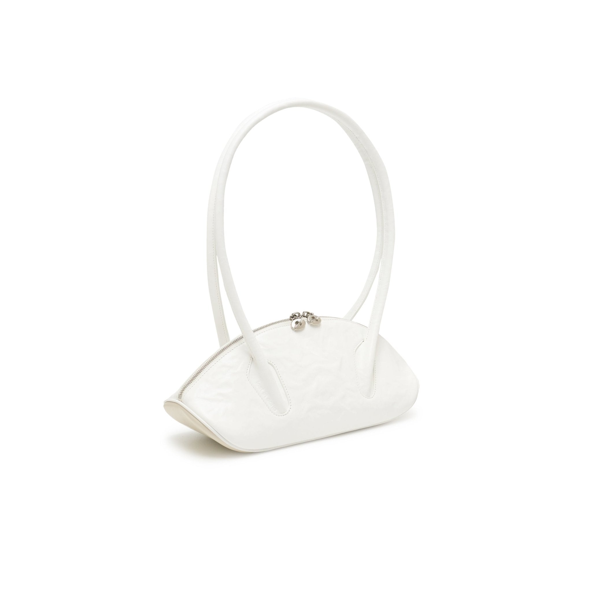 LOST IN ECHO Large Dumpling Bowling Ball Underarm Bag In White | MADAX